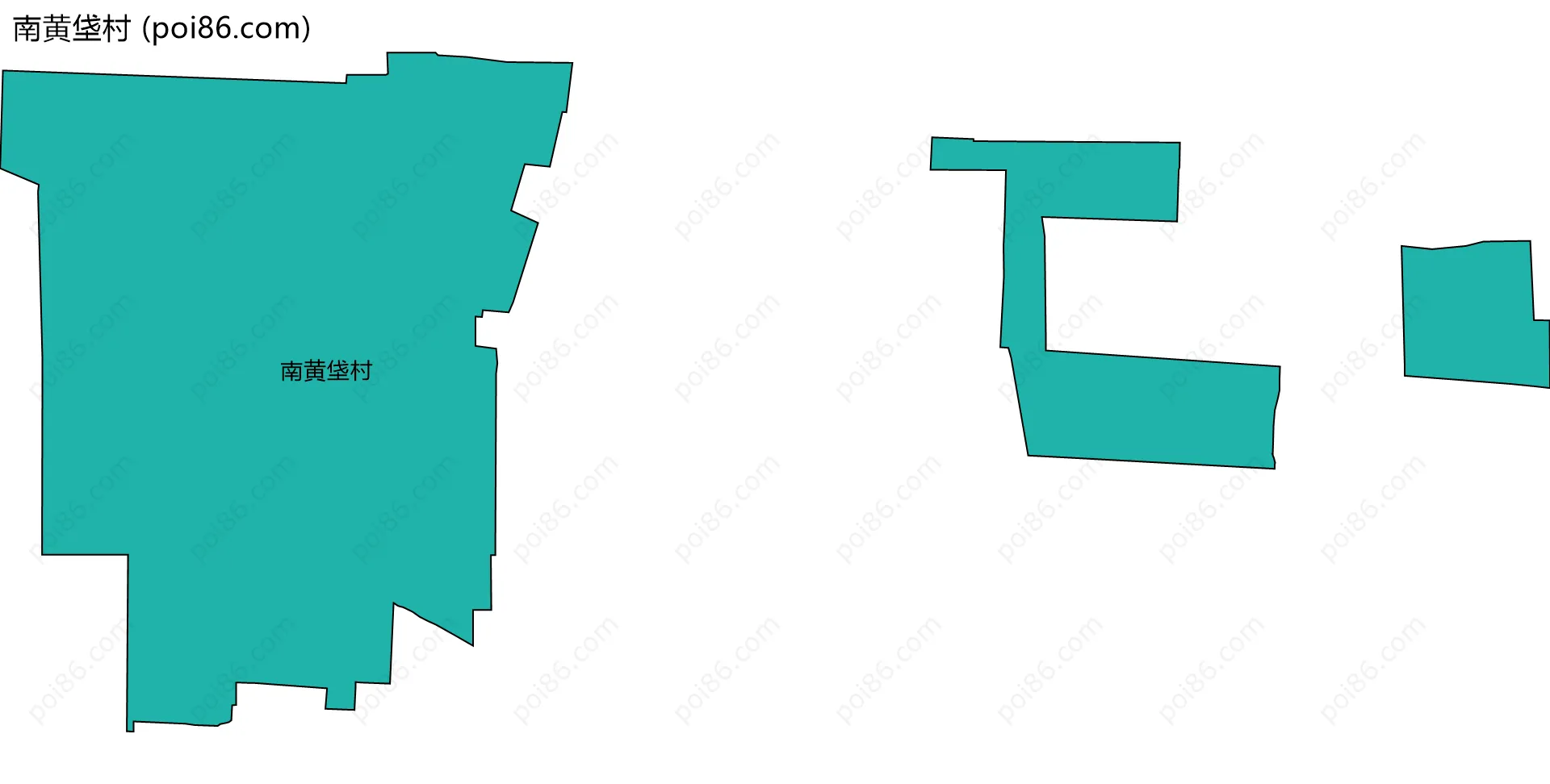 南黄垡村边界地图