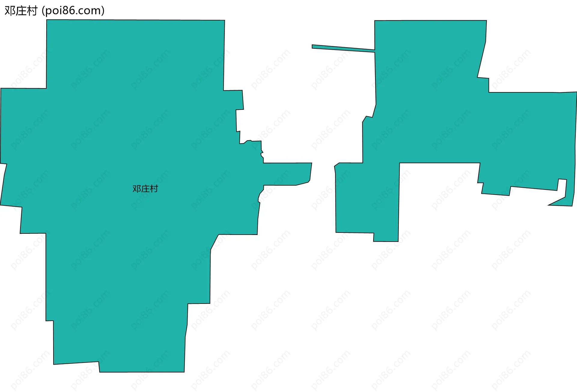 邓庄村边界地图