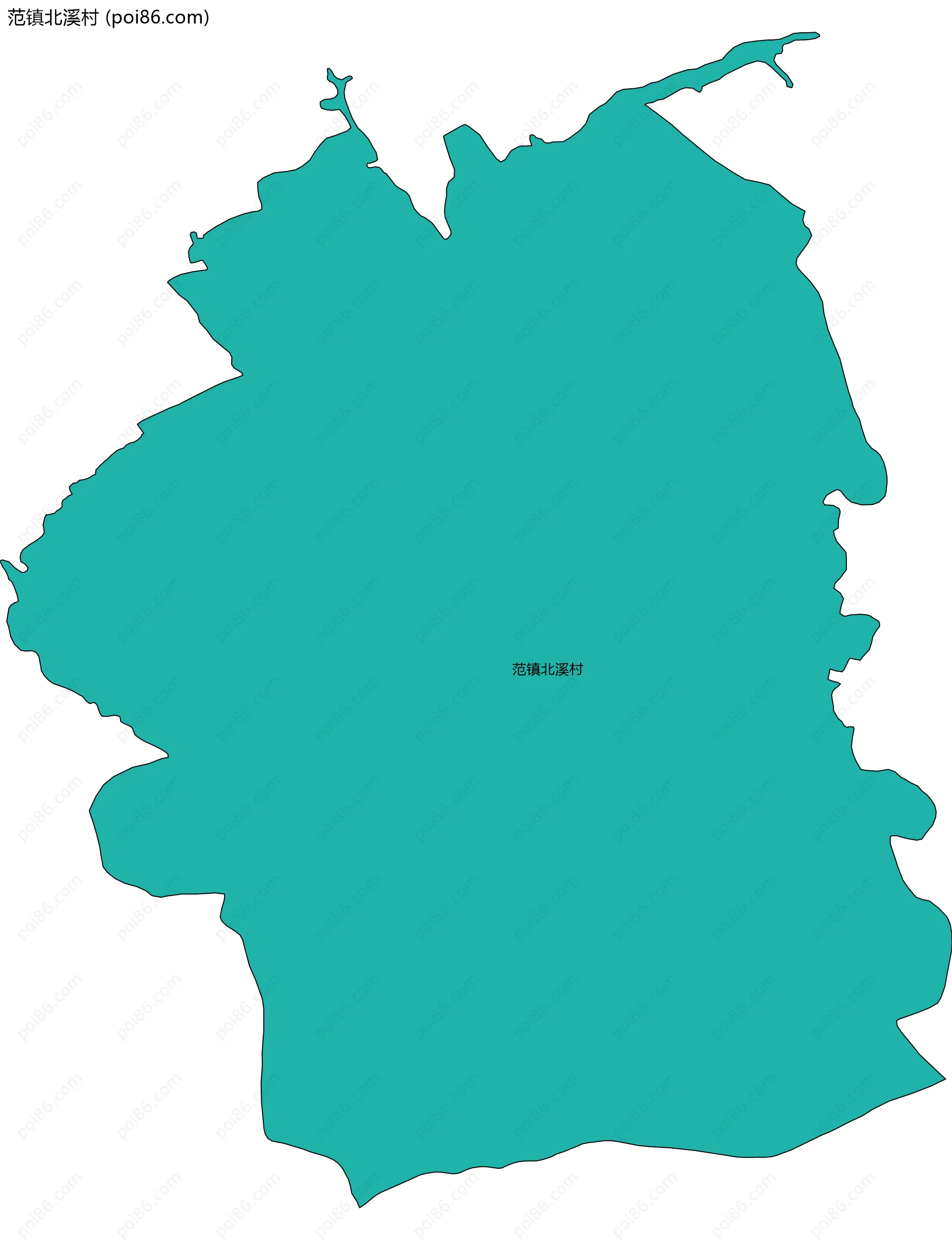 范镇北溪村边界地图