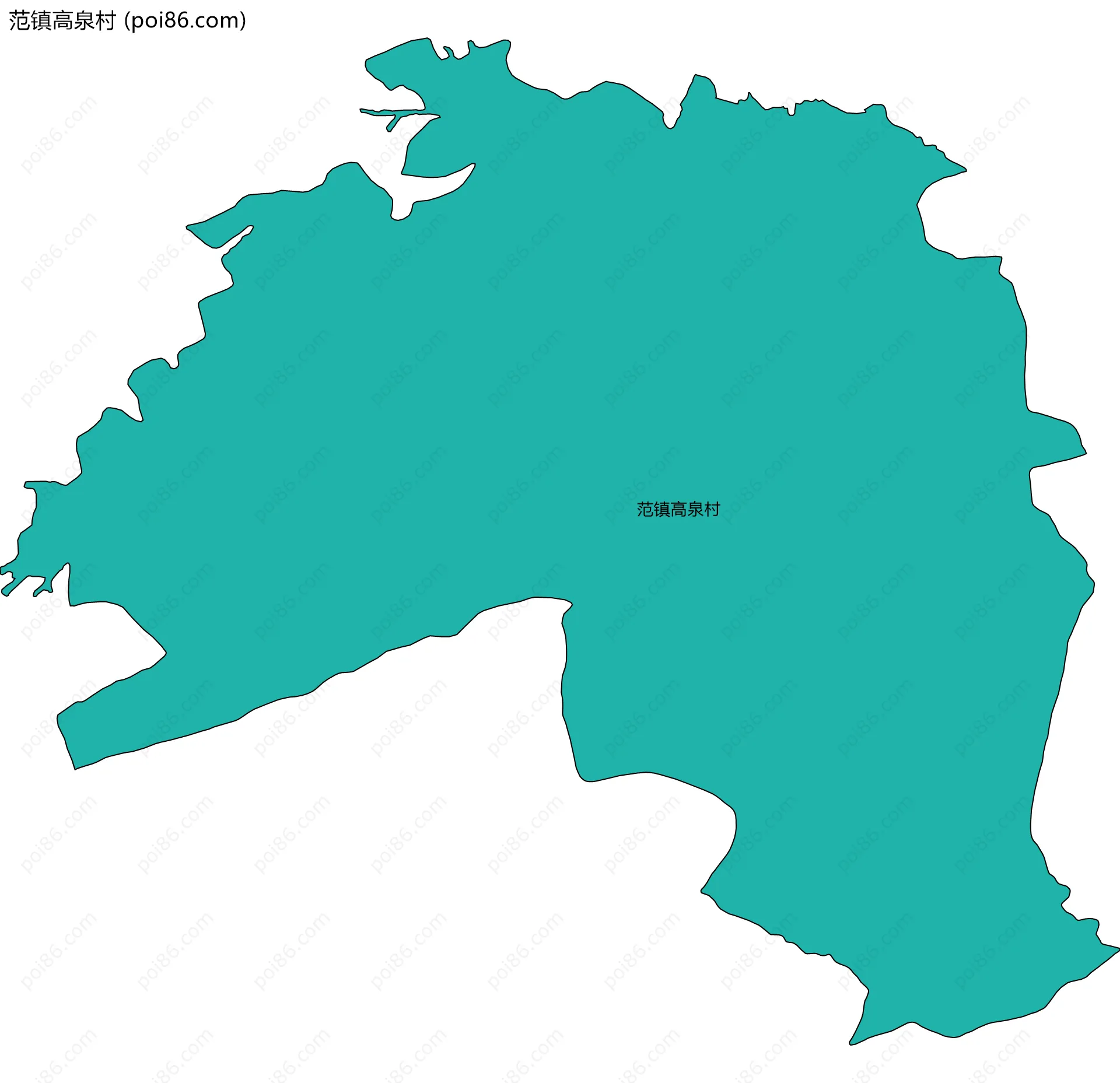 范镇高泉村边界地图