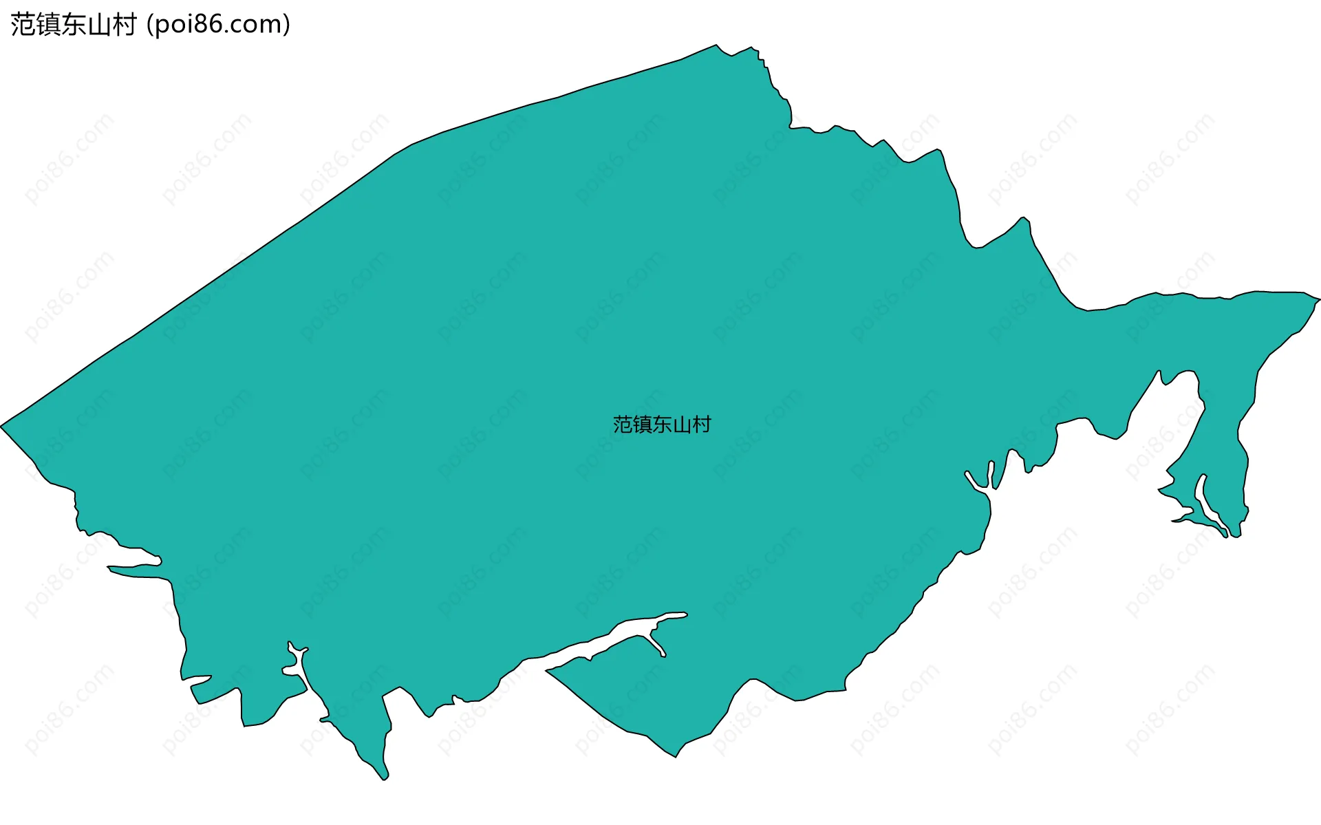 范镇东山村边界地图