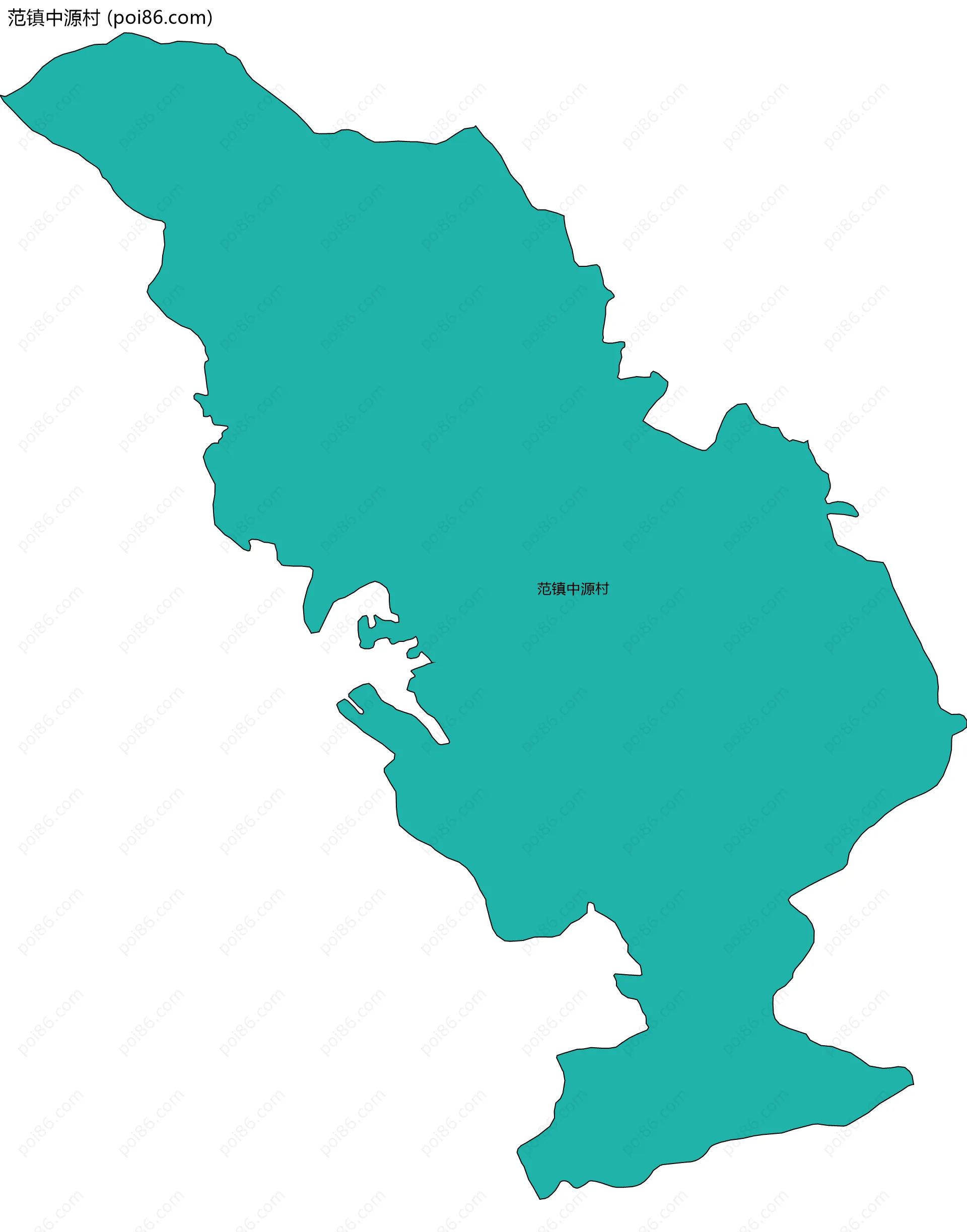 范镇中源村边界地图