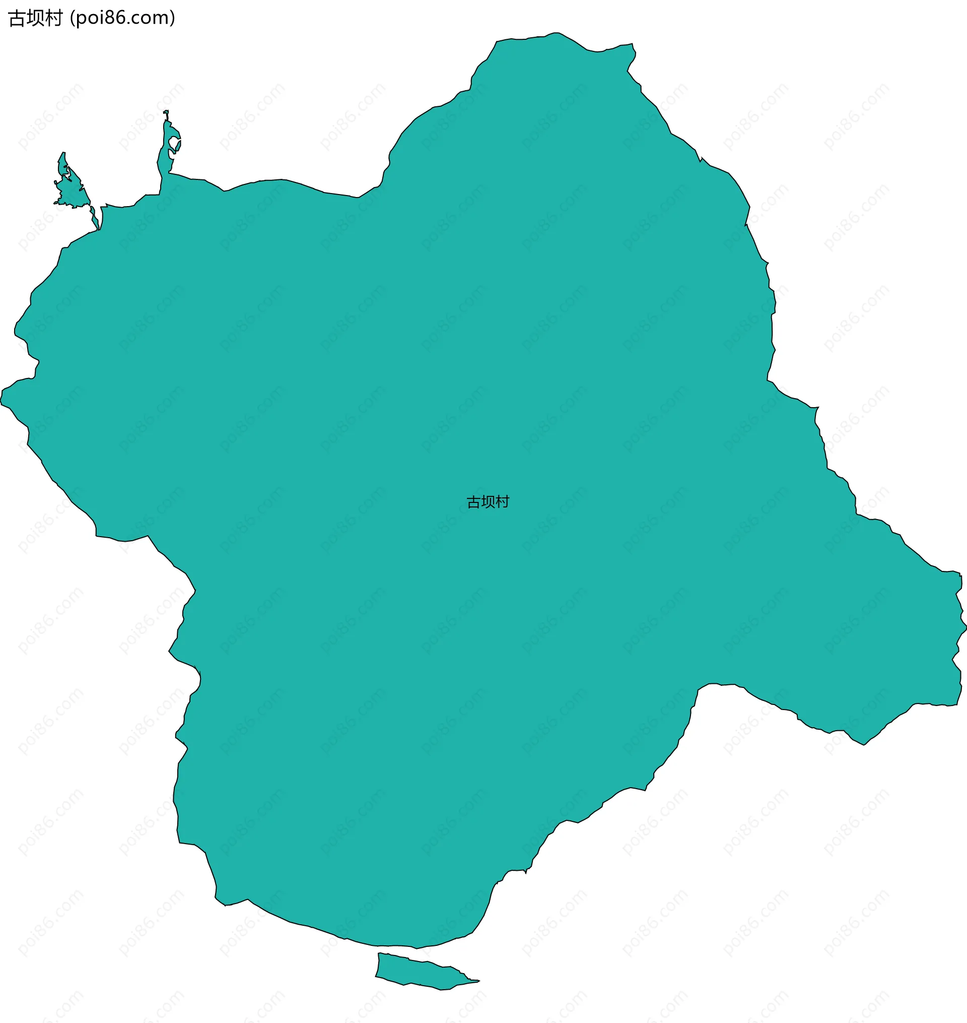 古坝村边界地图