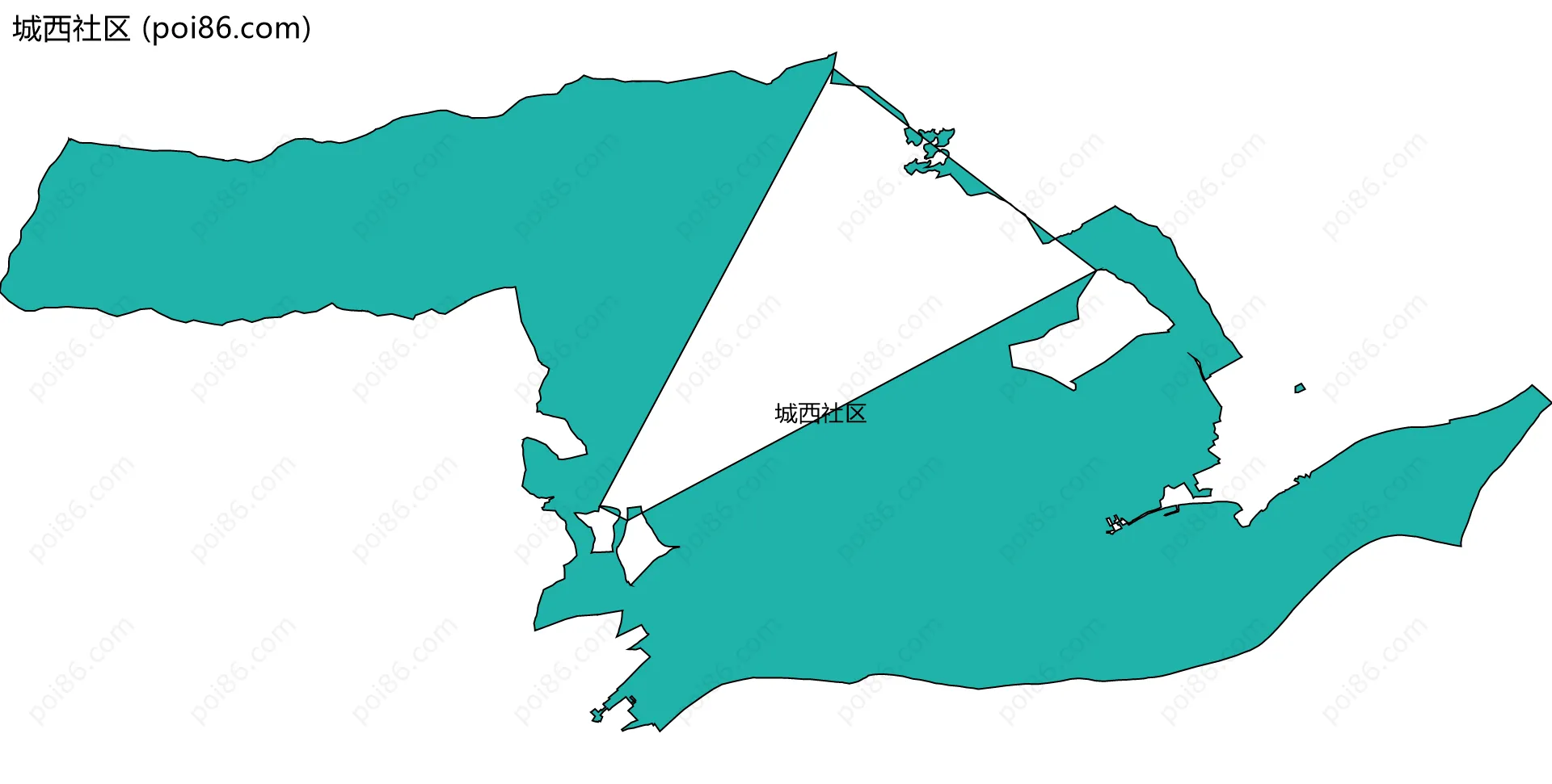 城西社区边界地图