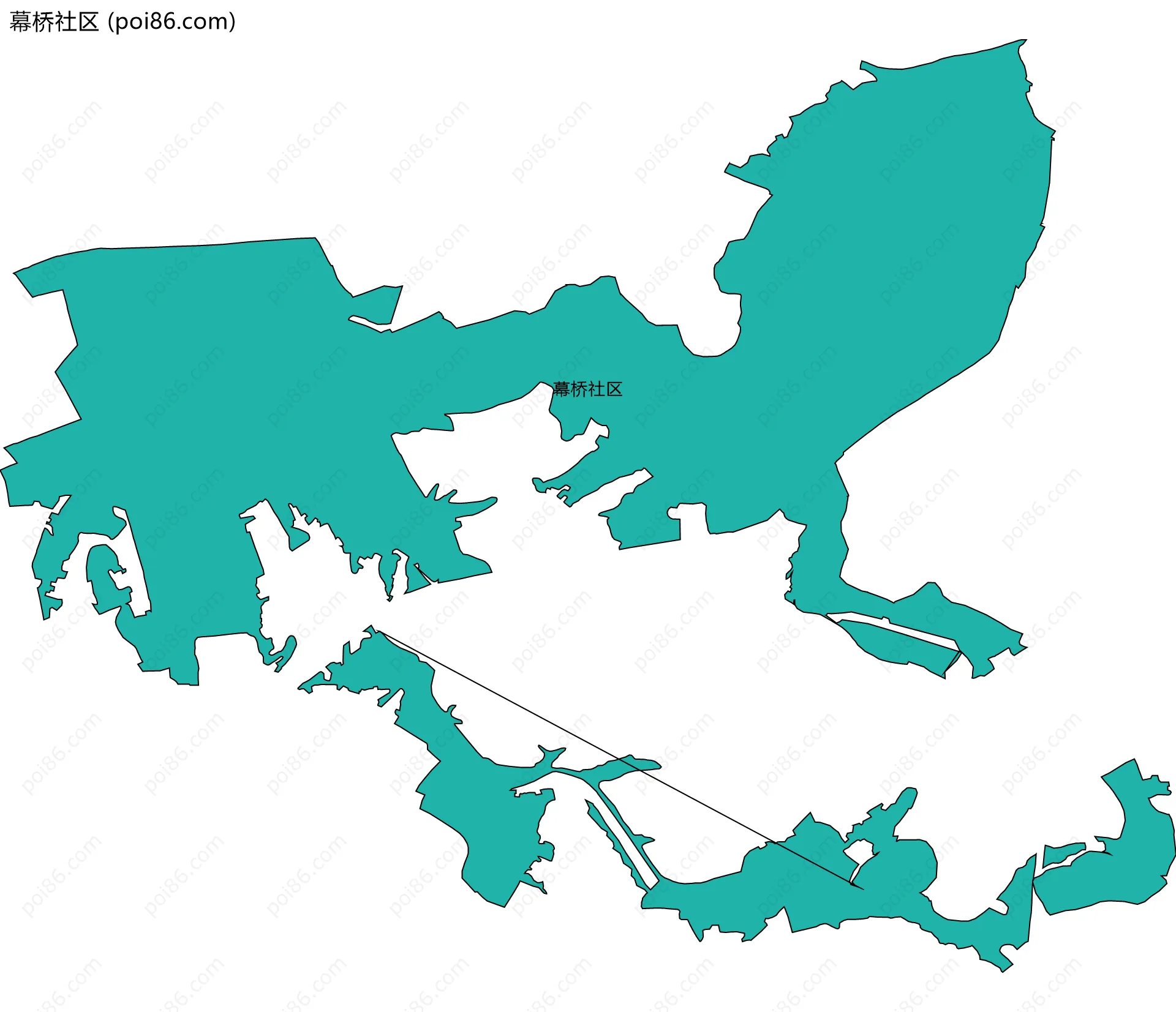 幕桥社区边界地图