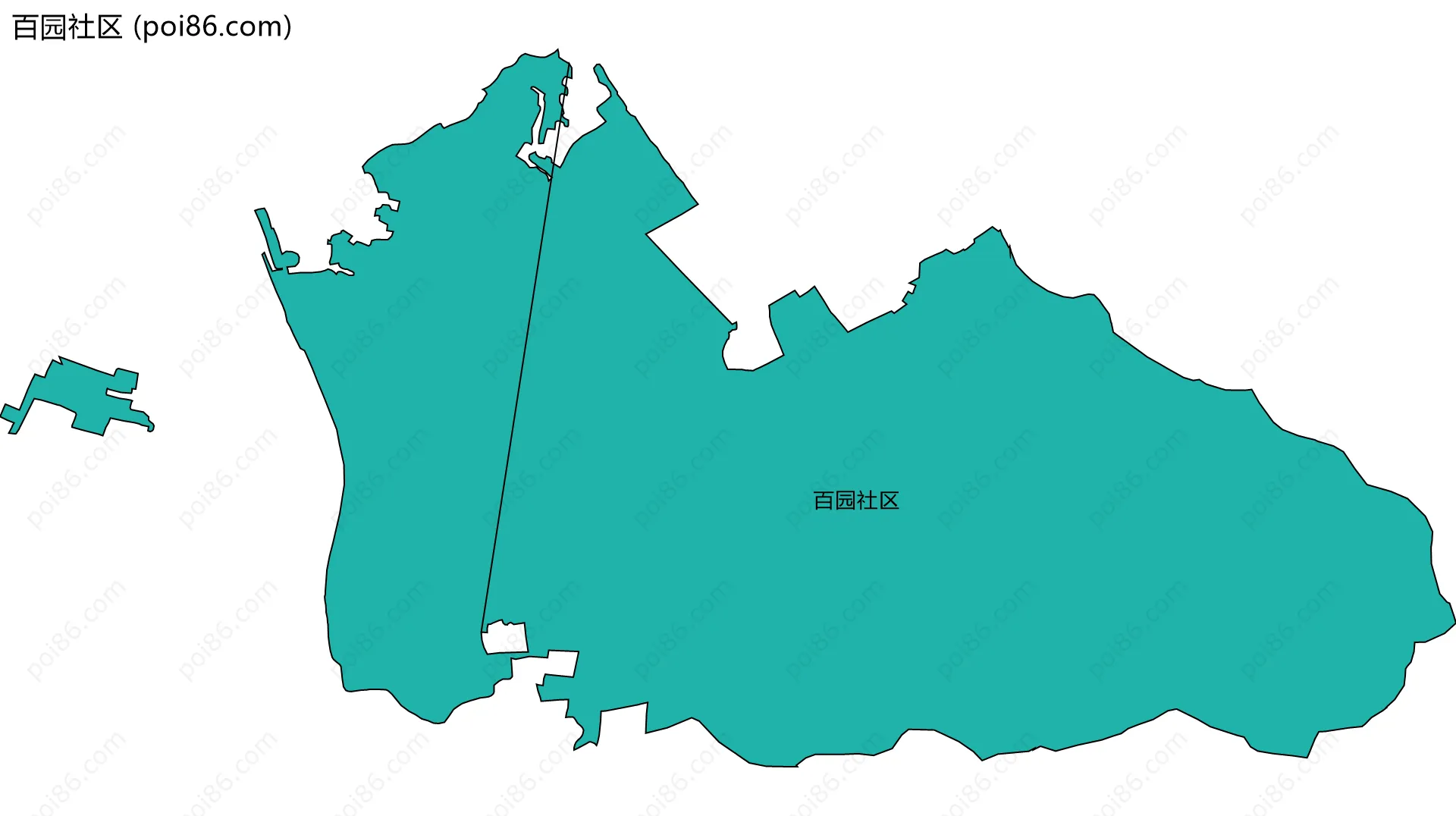 百园社区边界地图