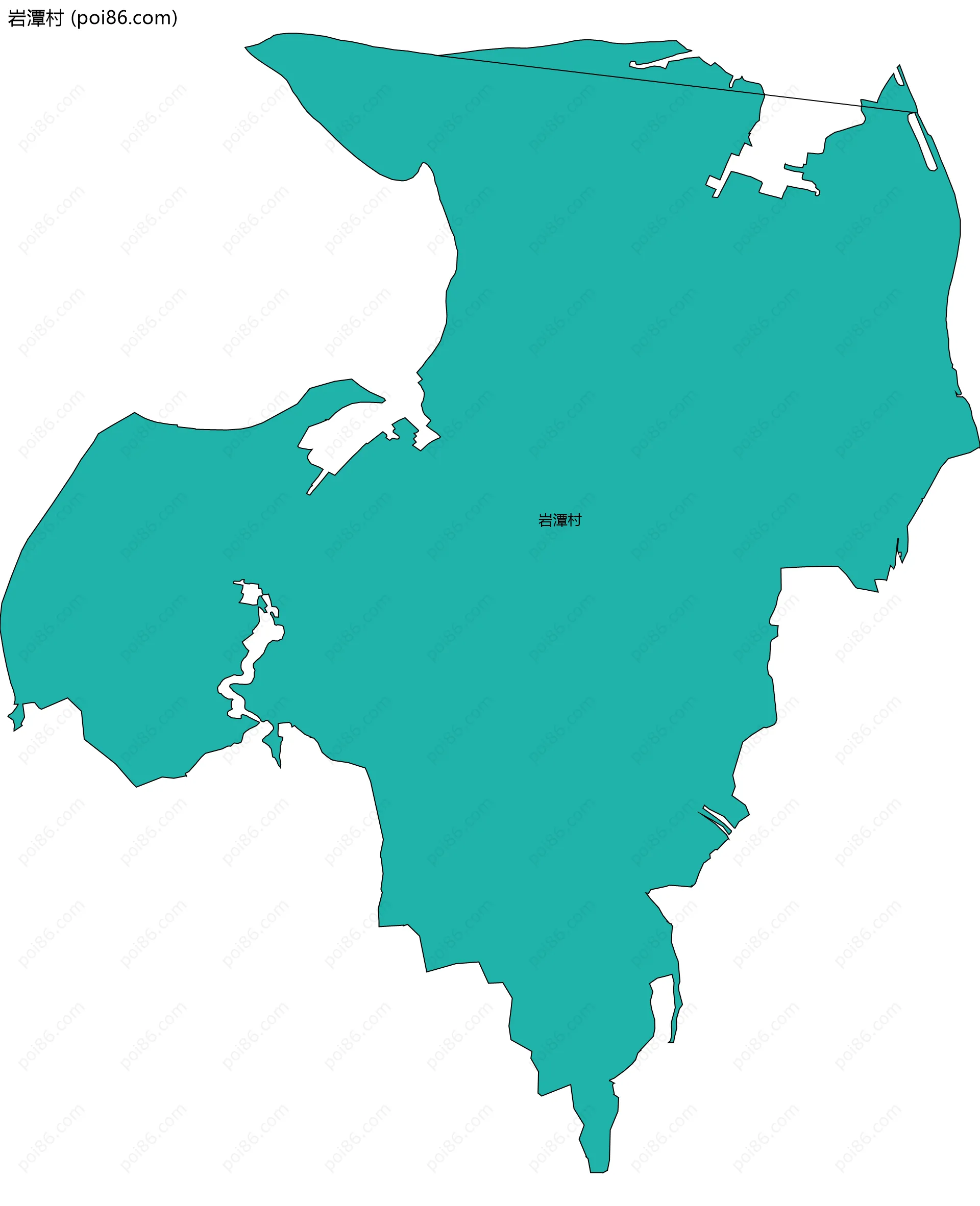 岩潭村边界地图