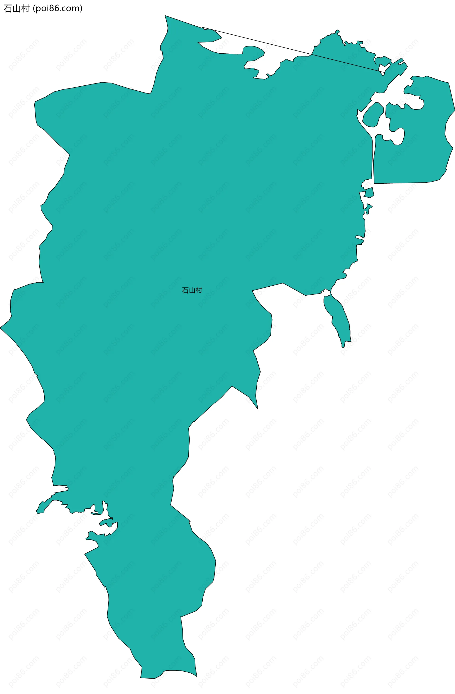 石山村边界地图