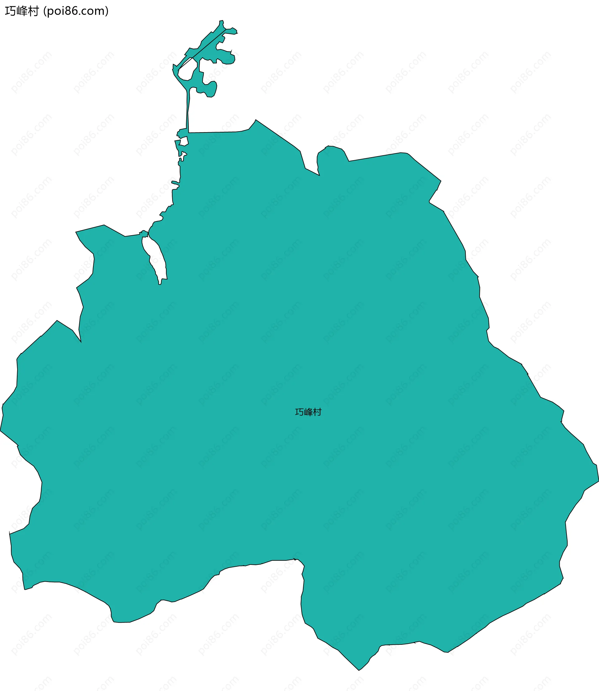 巧峰村边界地图