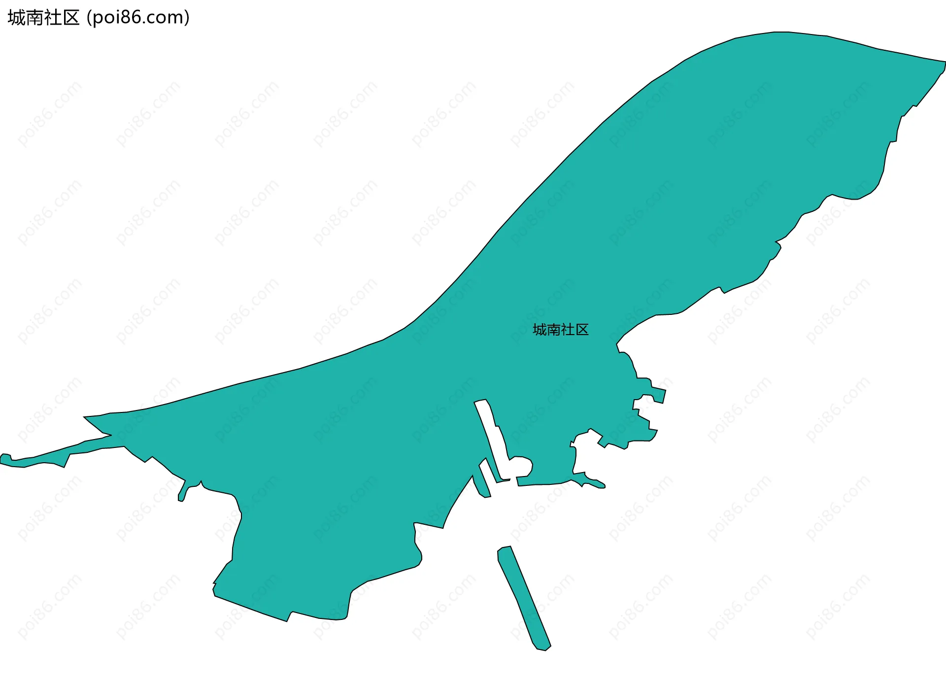 城南社区边界地图