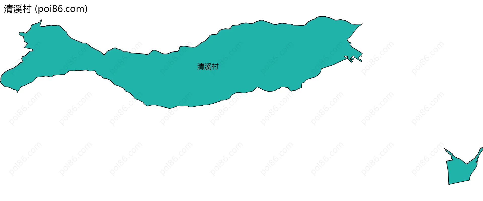 清溪村边界地图