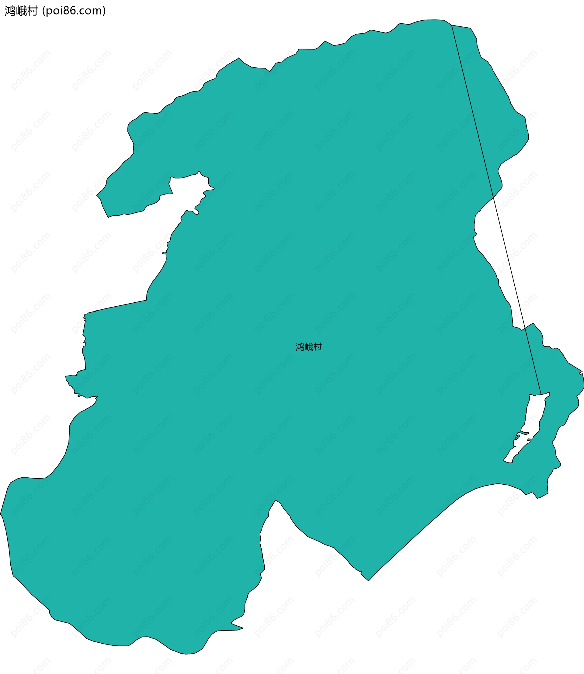 鸿峨村边界地图