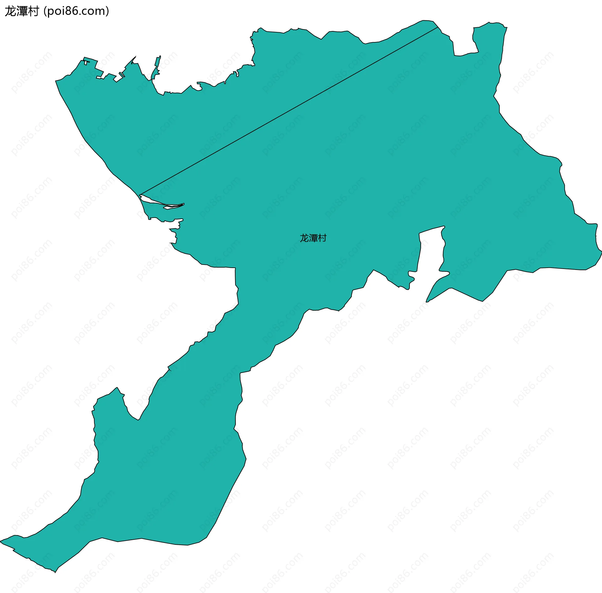 龙潭村边界地图
