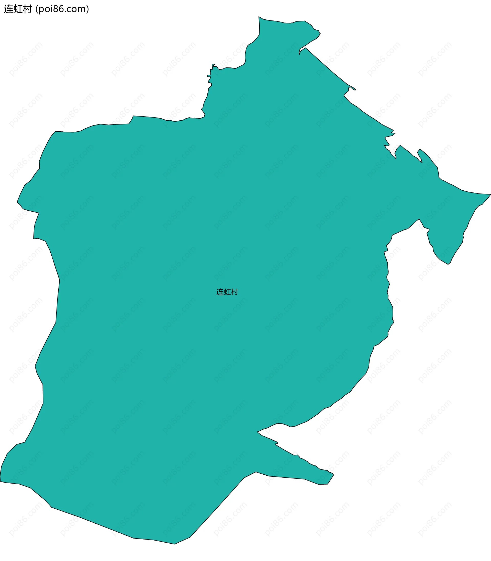 连虹村边界地图