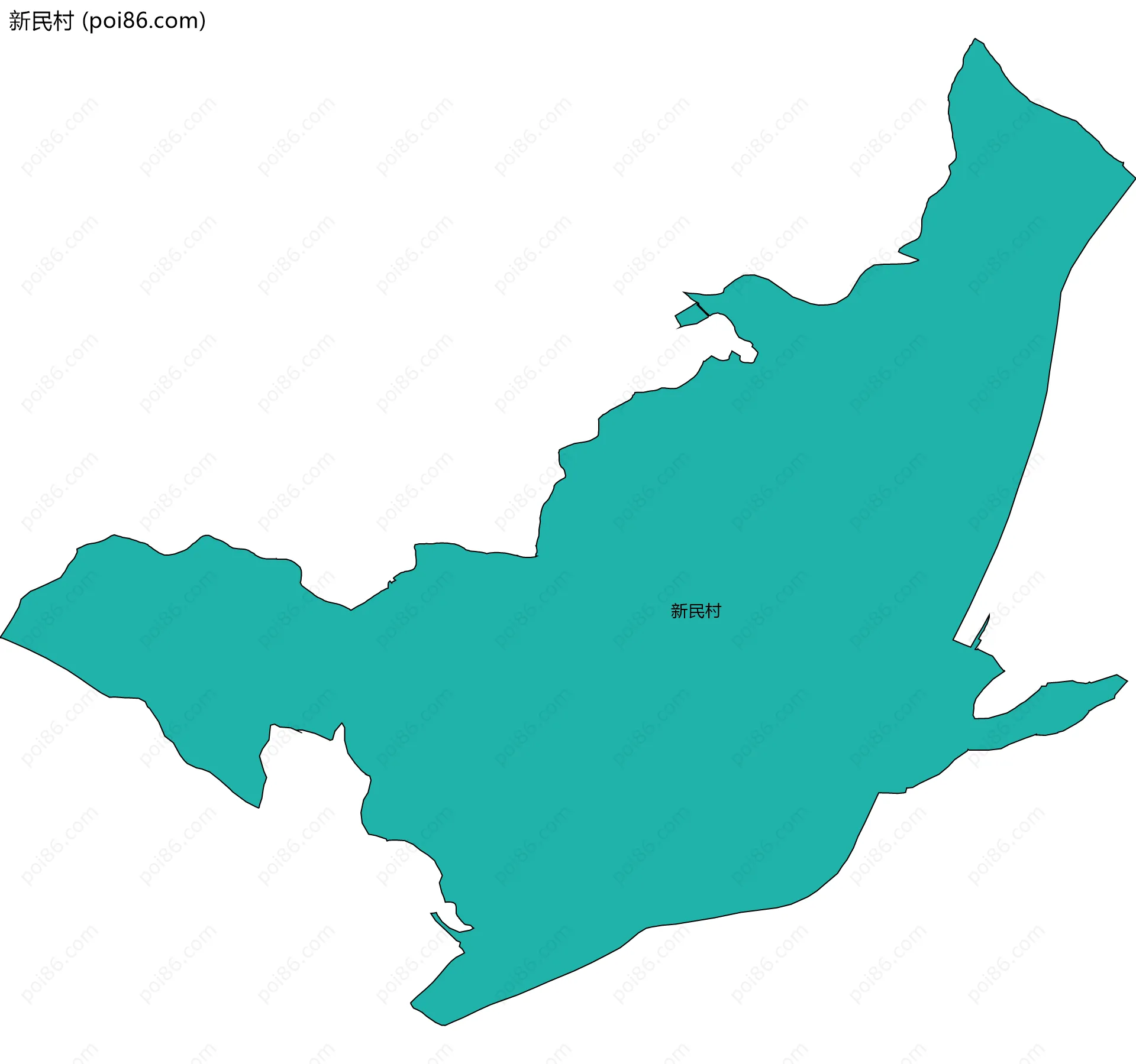 新民村边界地图