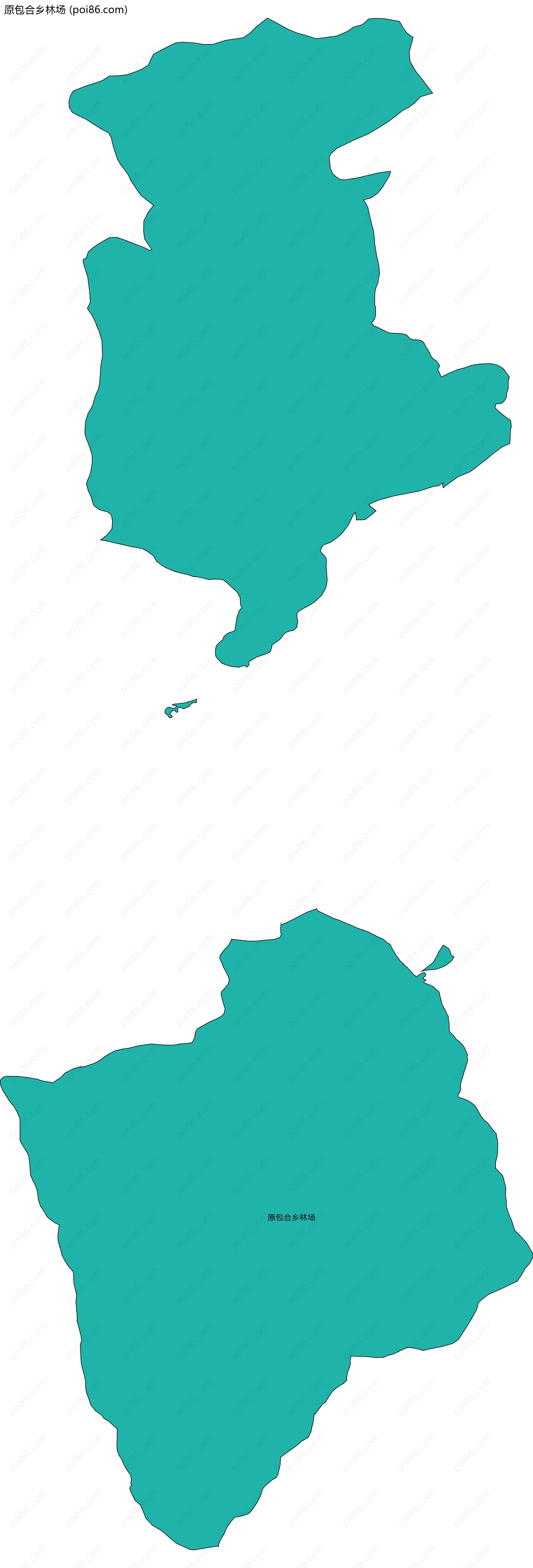 原包合乡林场边界地图