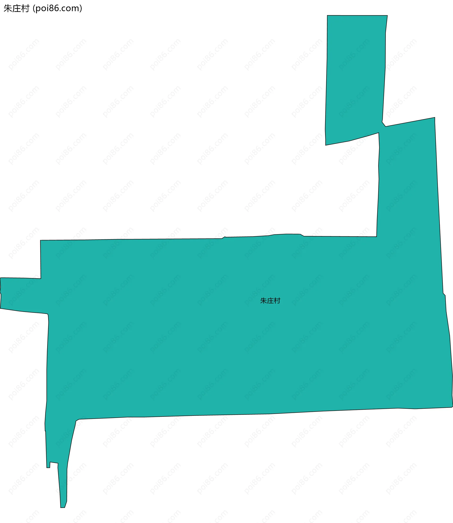 朱庄村边界地图