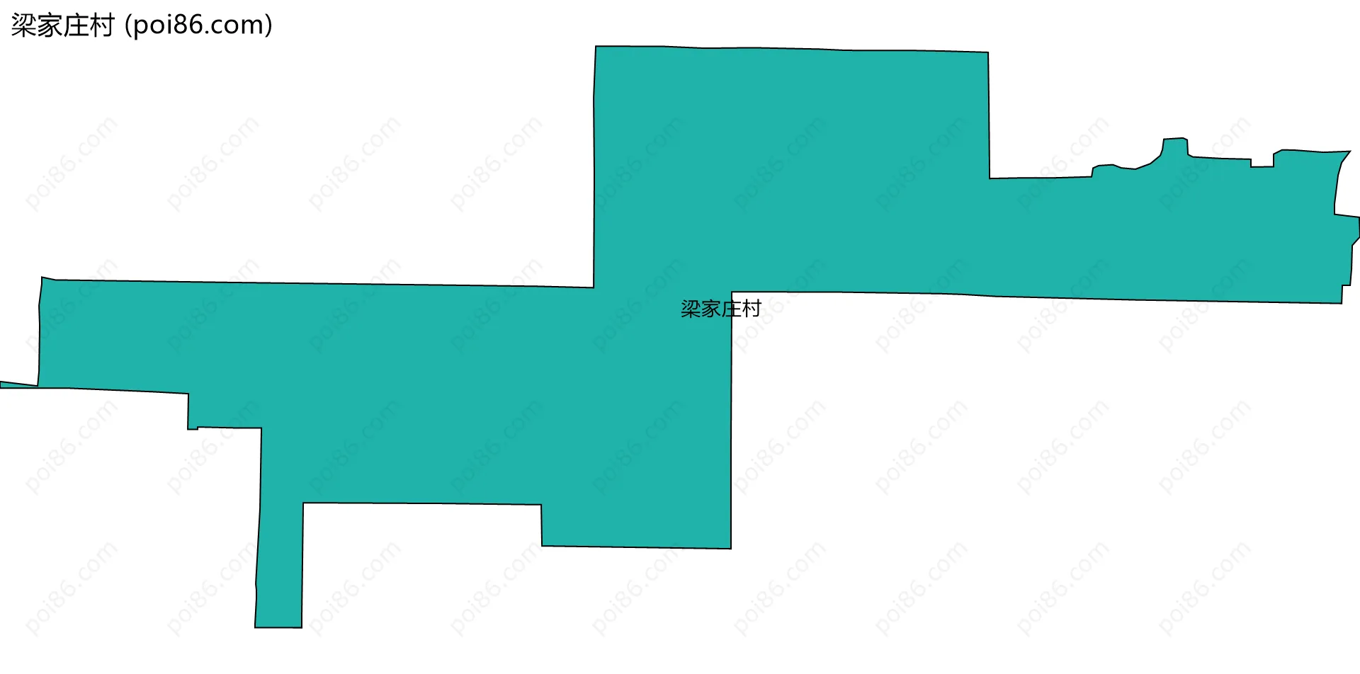梁家庄村边界地图