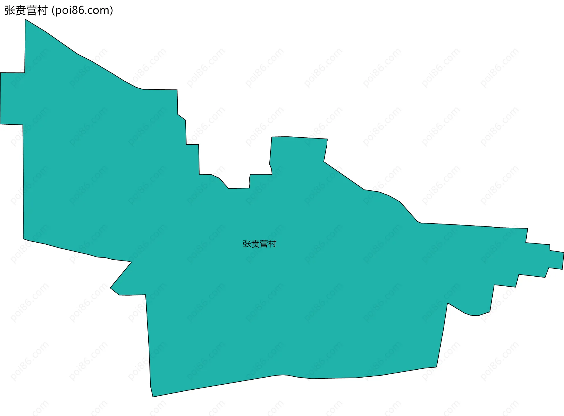 张贲营村边界地图