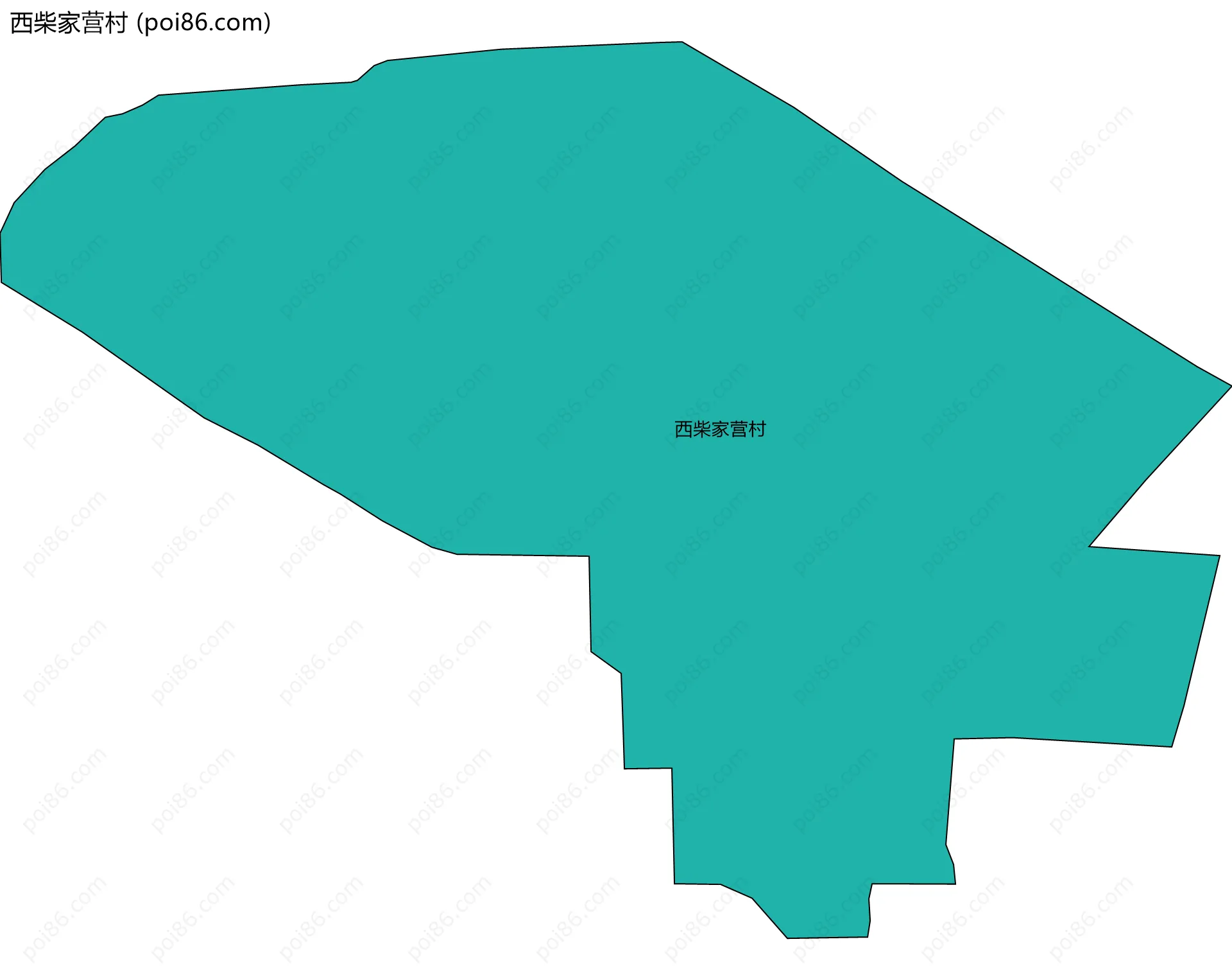 西柴家营村边界地图