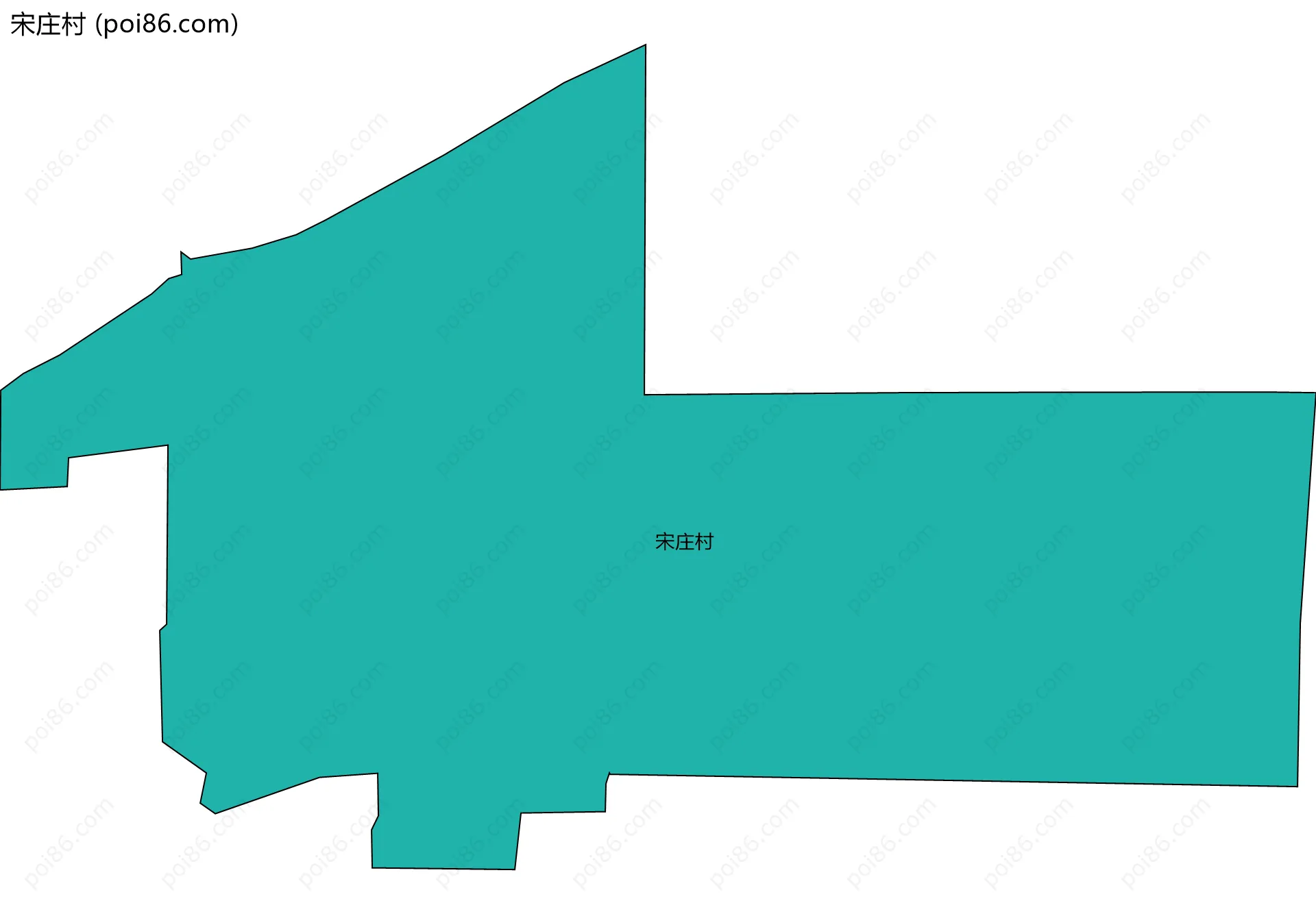 宋庄村边界地图