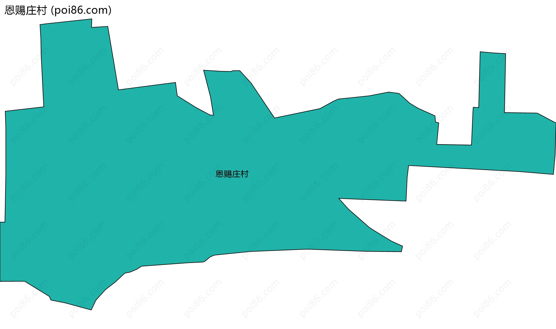 恩赐庄村边界地图