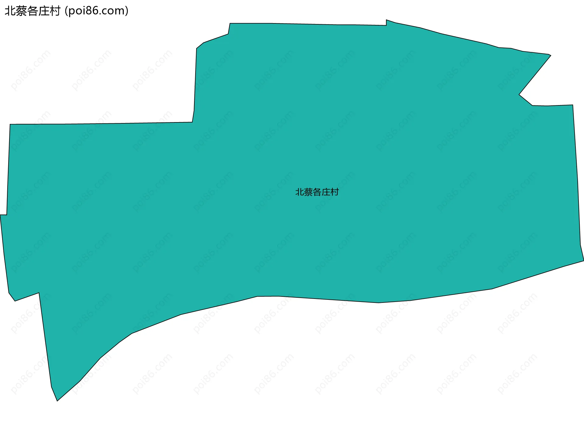 北蔡各庄村边界地图