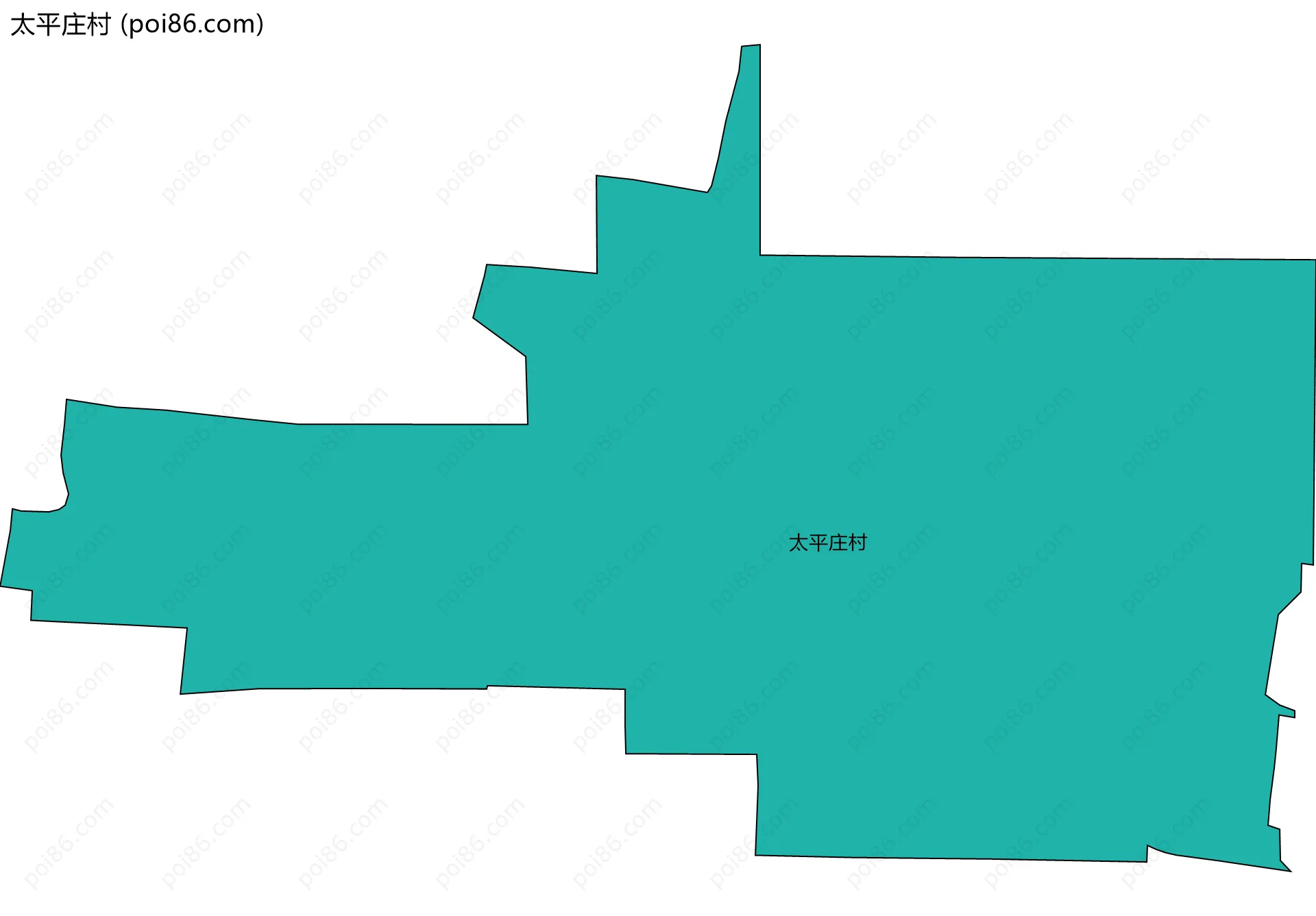 太平庄村边界地图