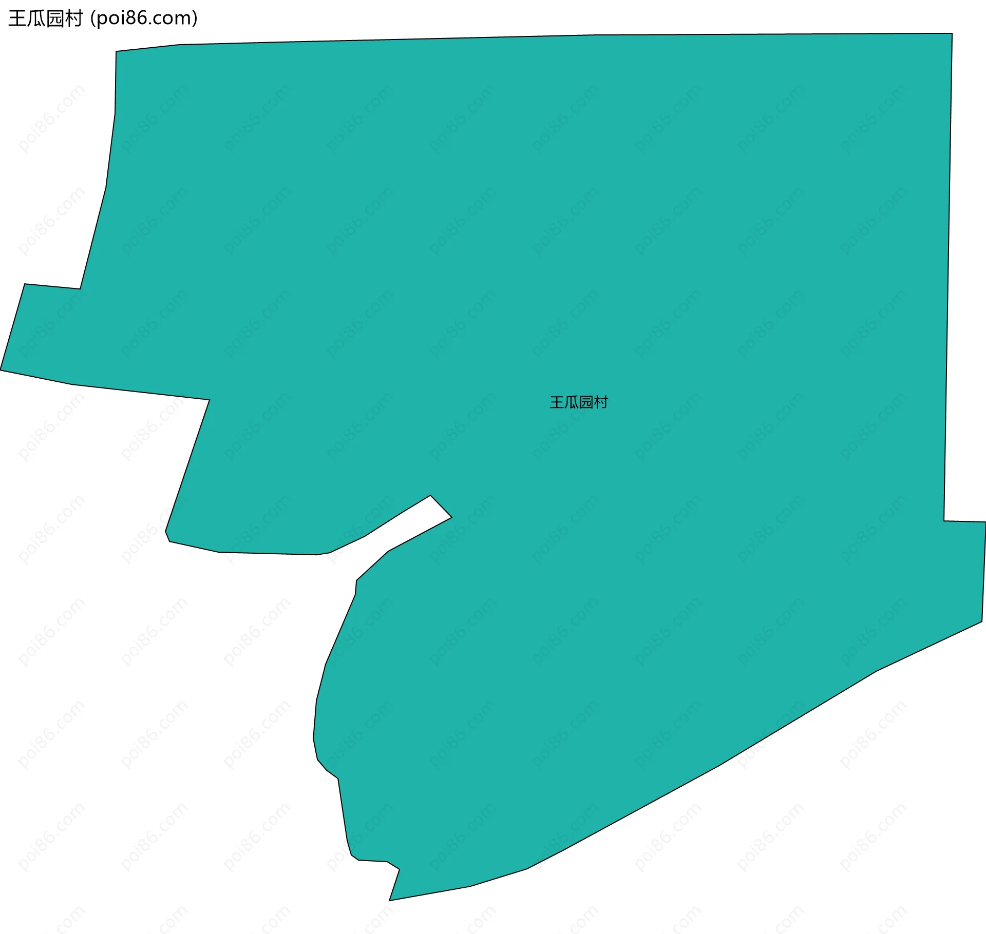 王瓜园村边界地图
