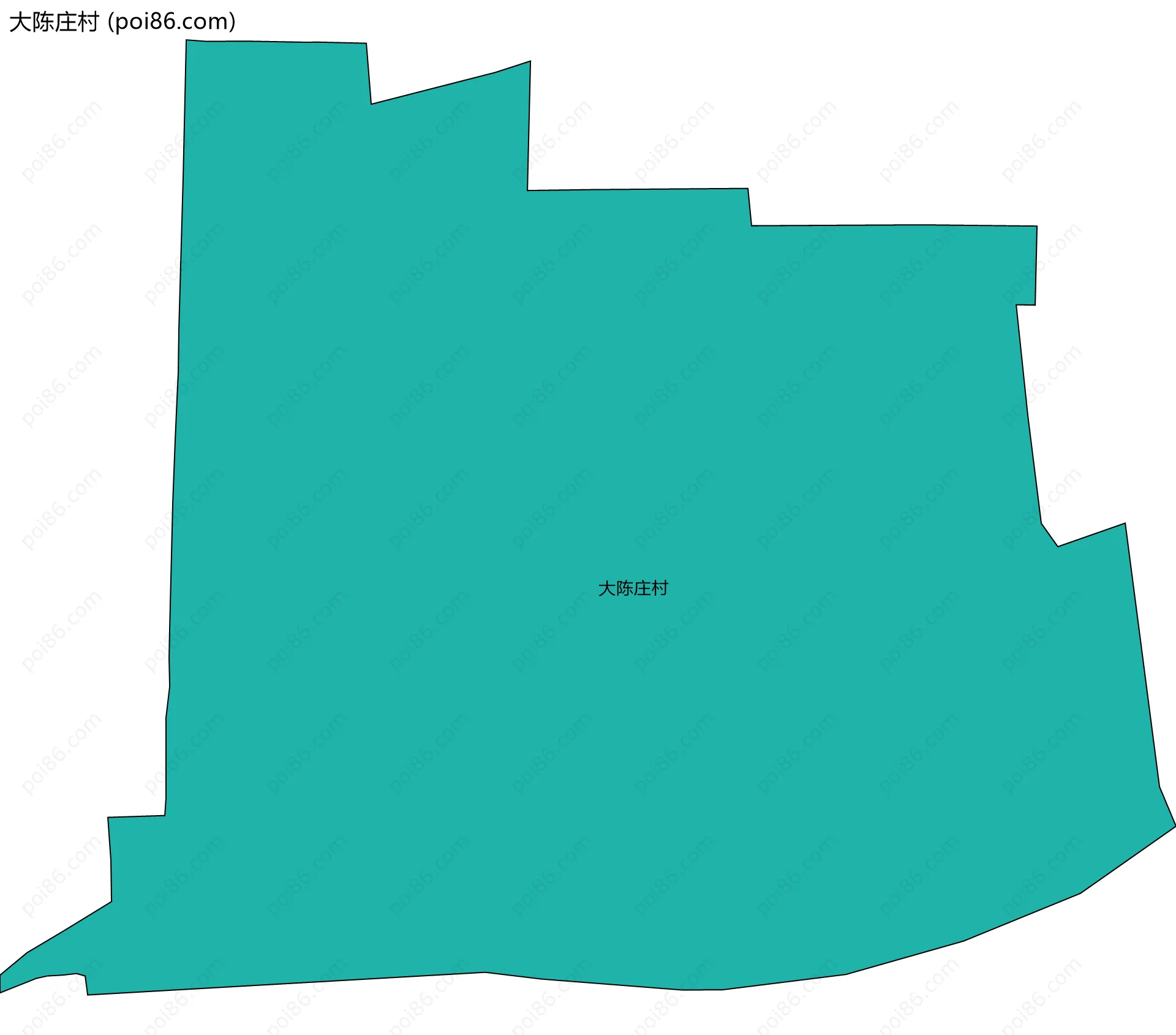 大陈庄村边界地图