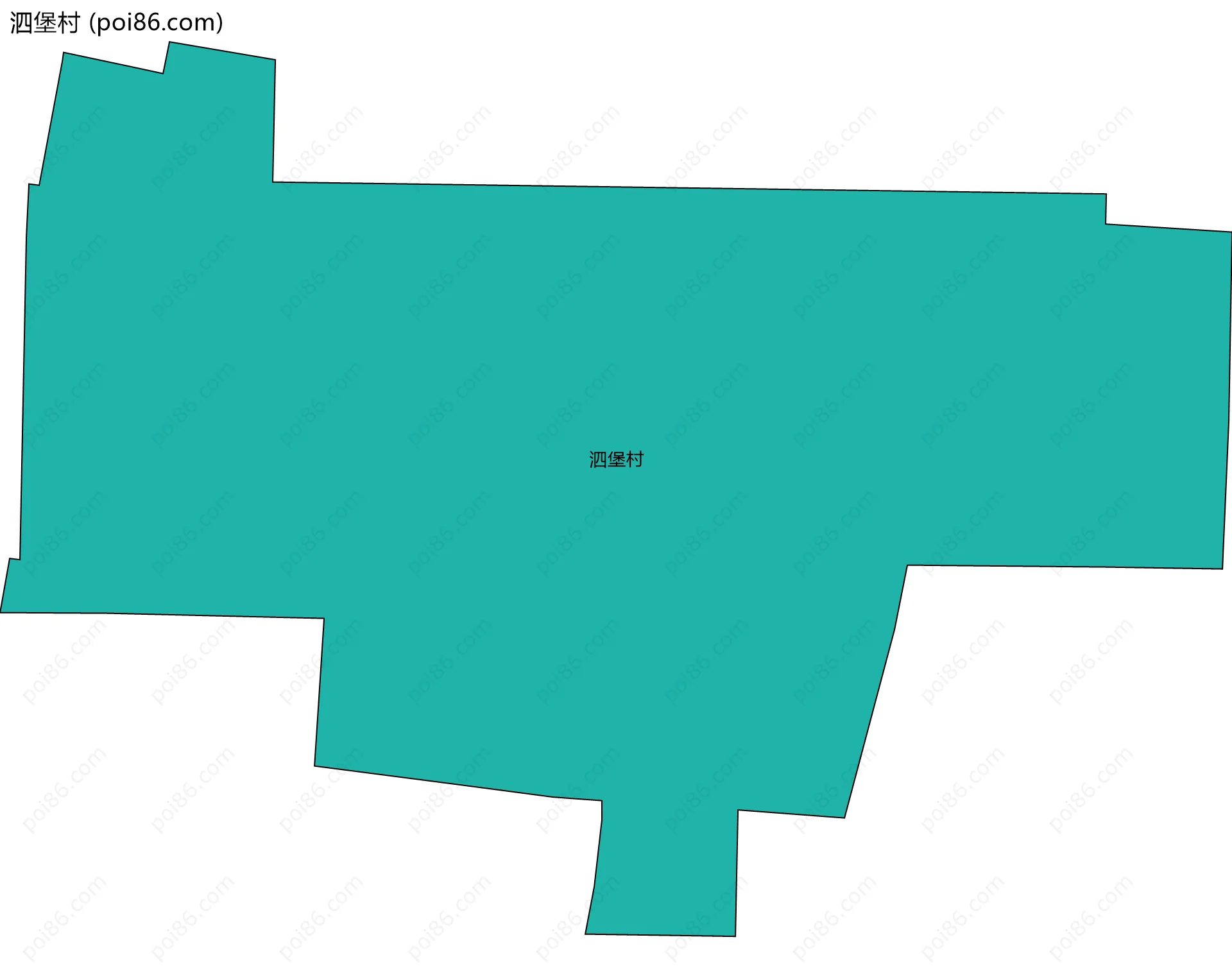 泗堡村边界地图