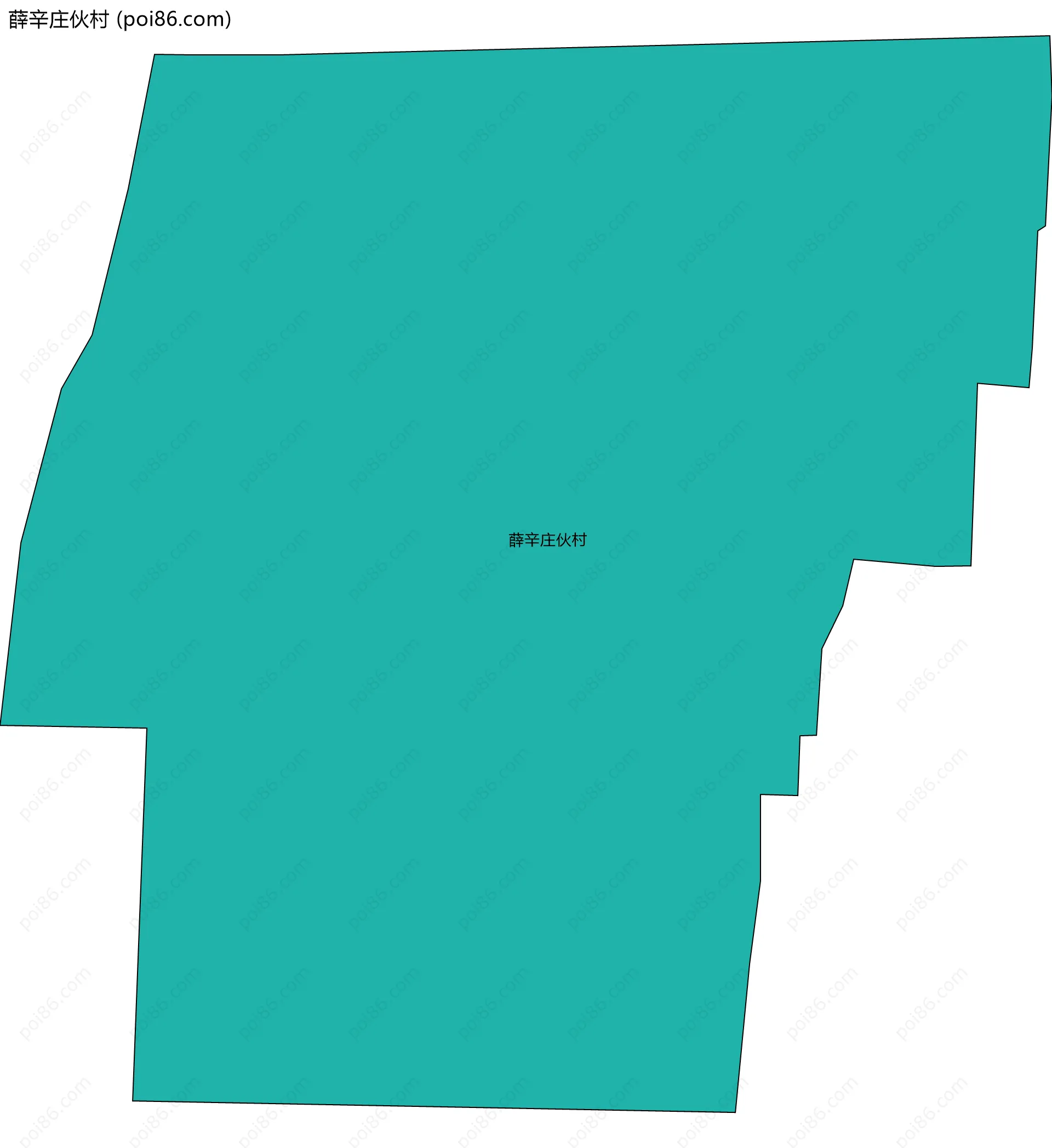 薛辛庄伙村边界地图