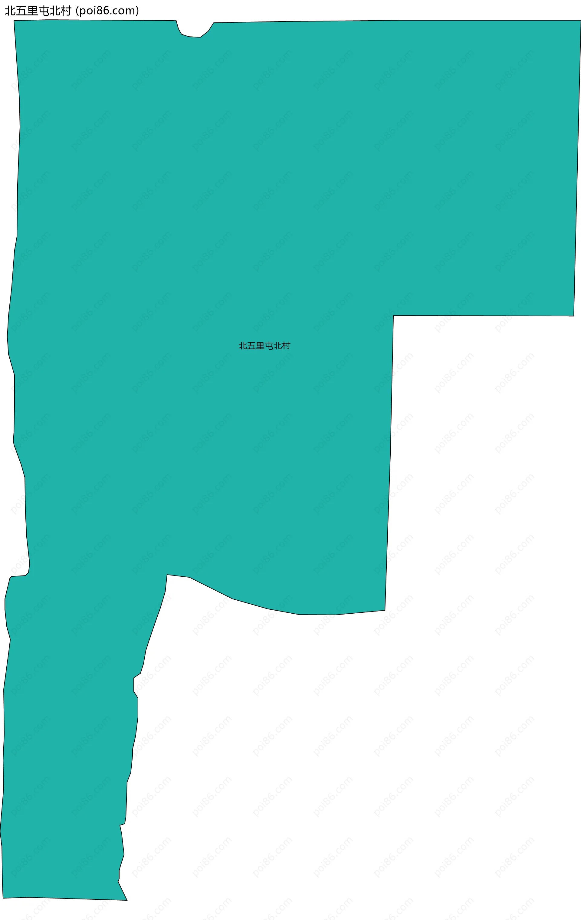 北五里屯北村边界地图