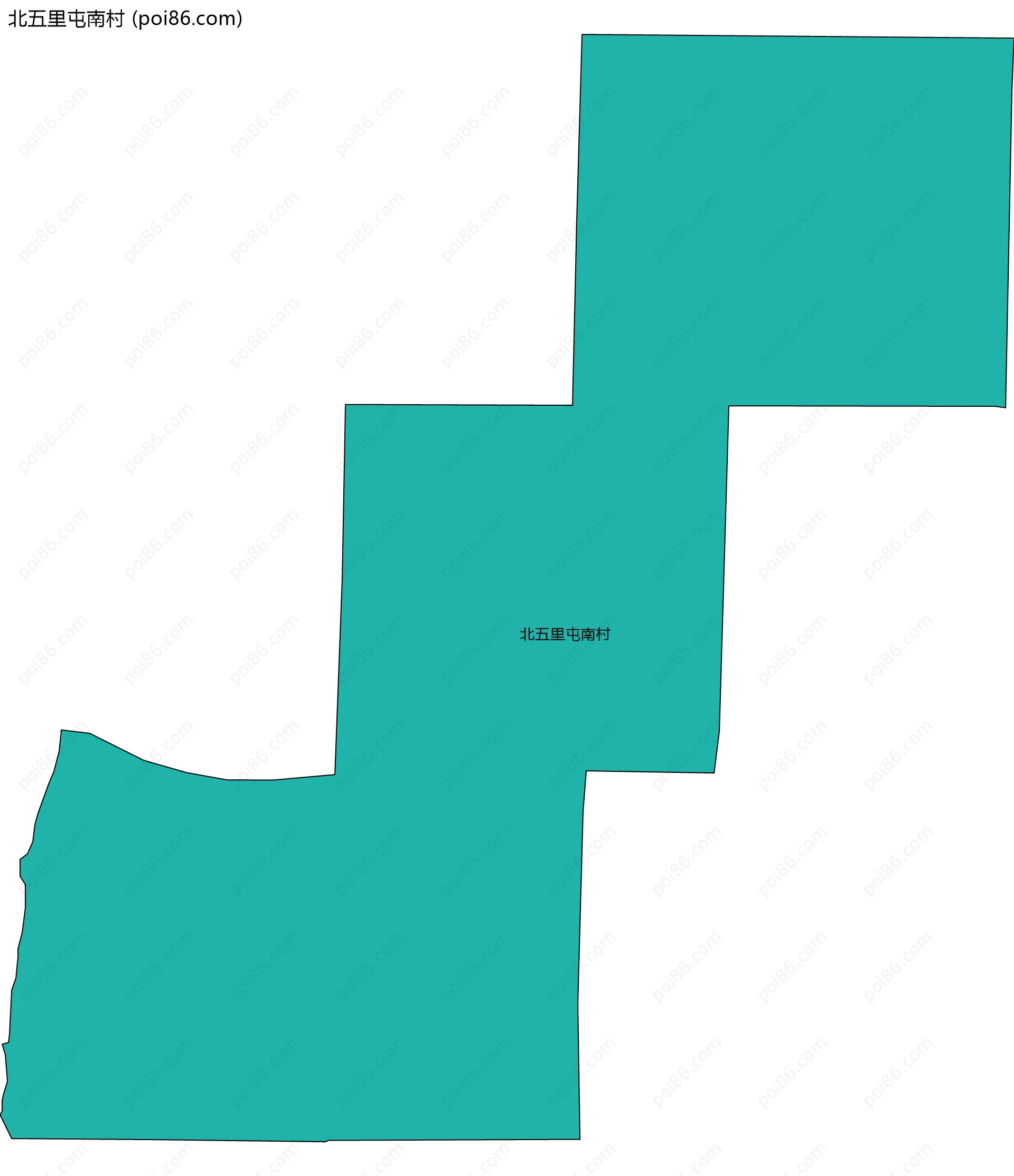 北五里屯南村边界地图