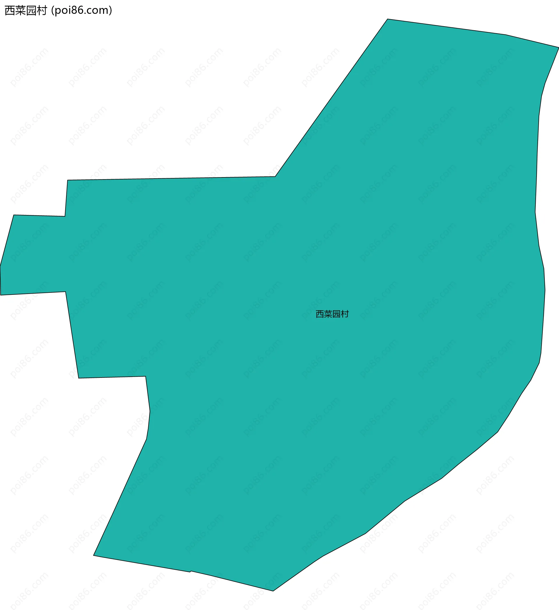 西菜园村边界地图