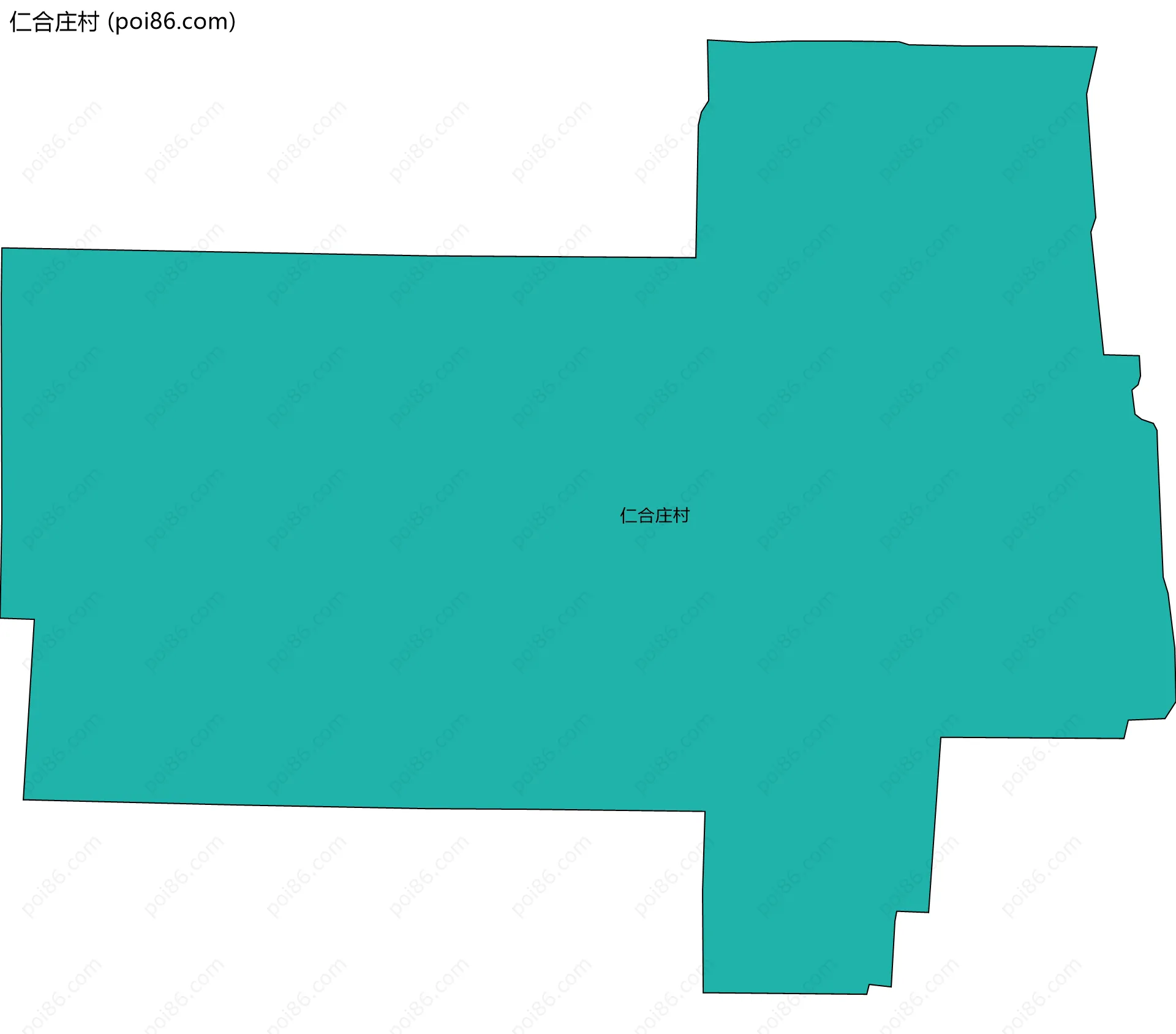 仁合庄村边界地图