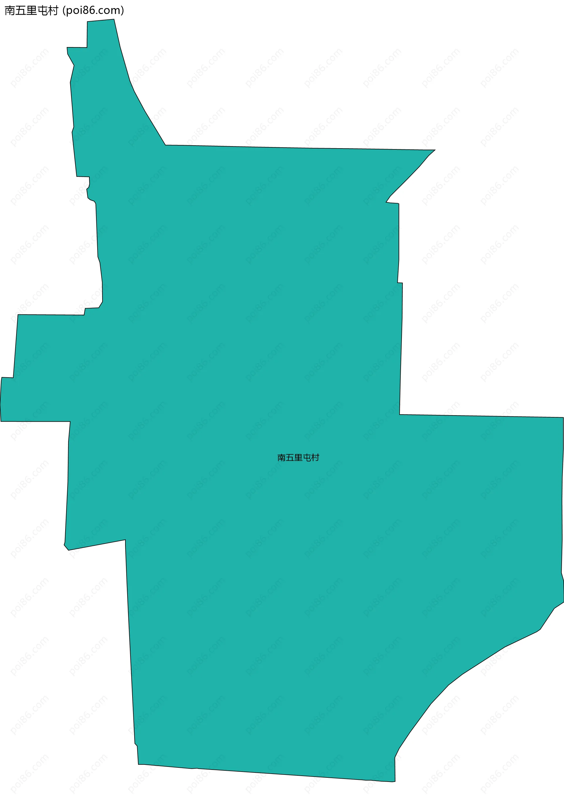 南五里屯村边界地图