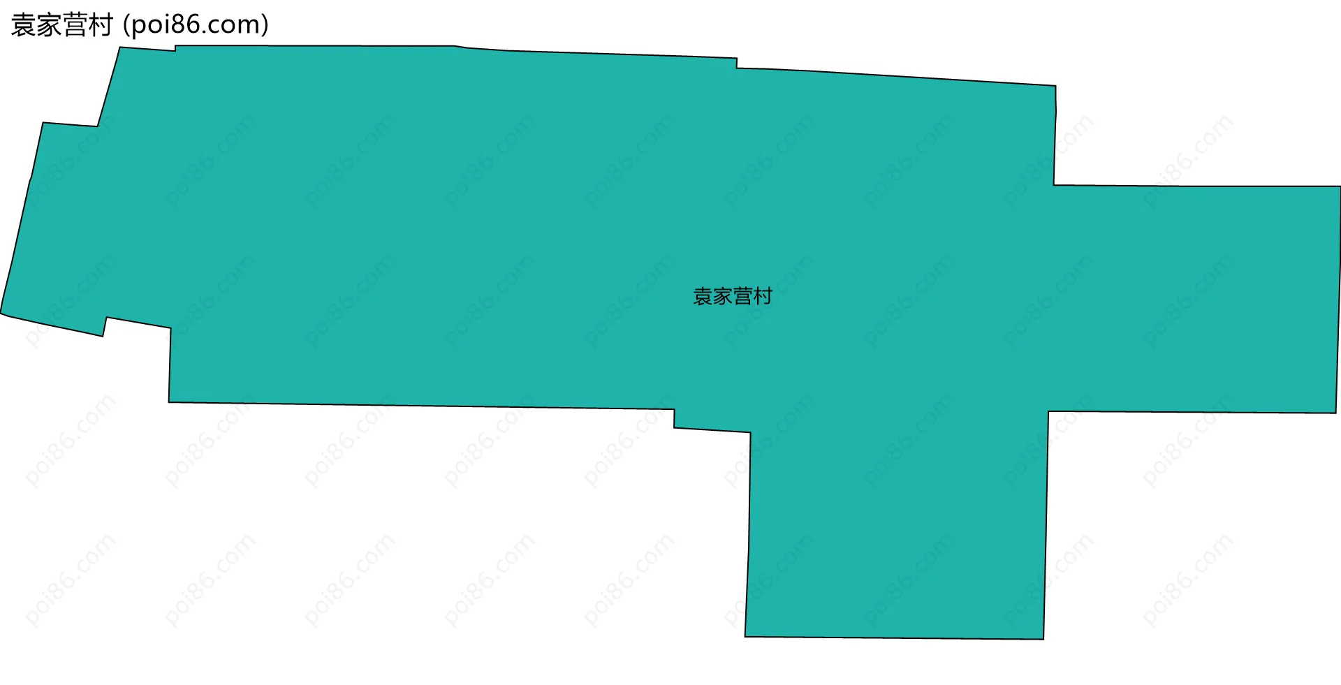 袁家营村边界地图