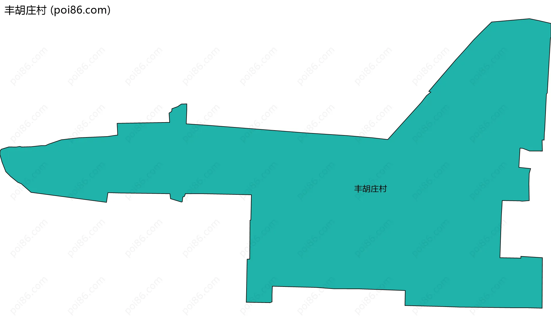 丰胡庄村边界地图