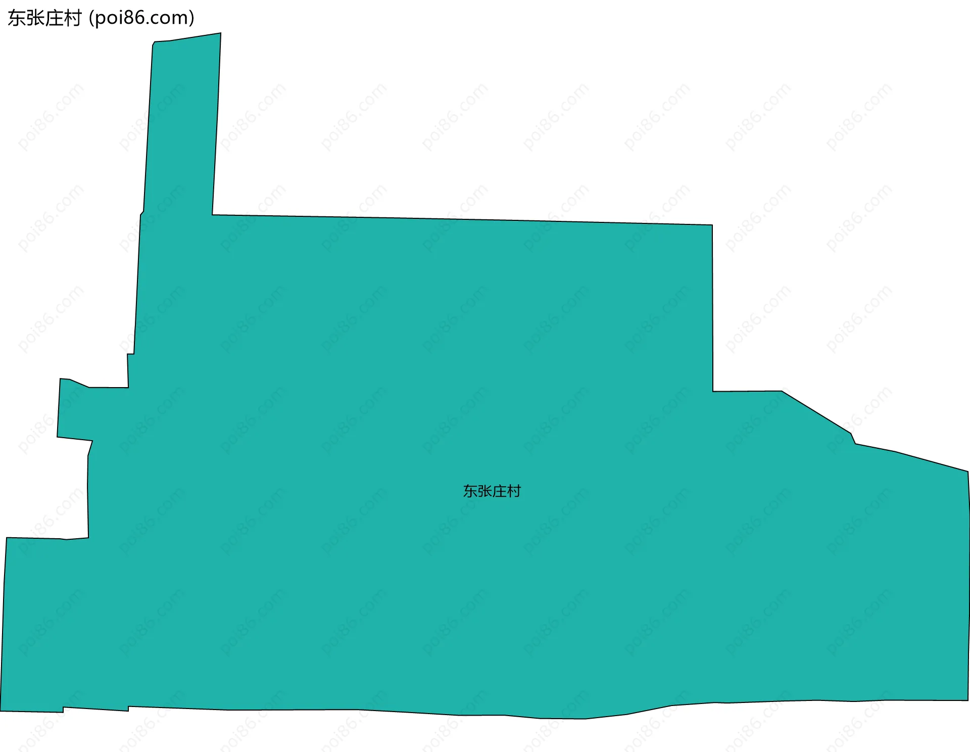 东张庄村边界地图