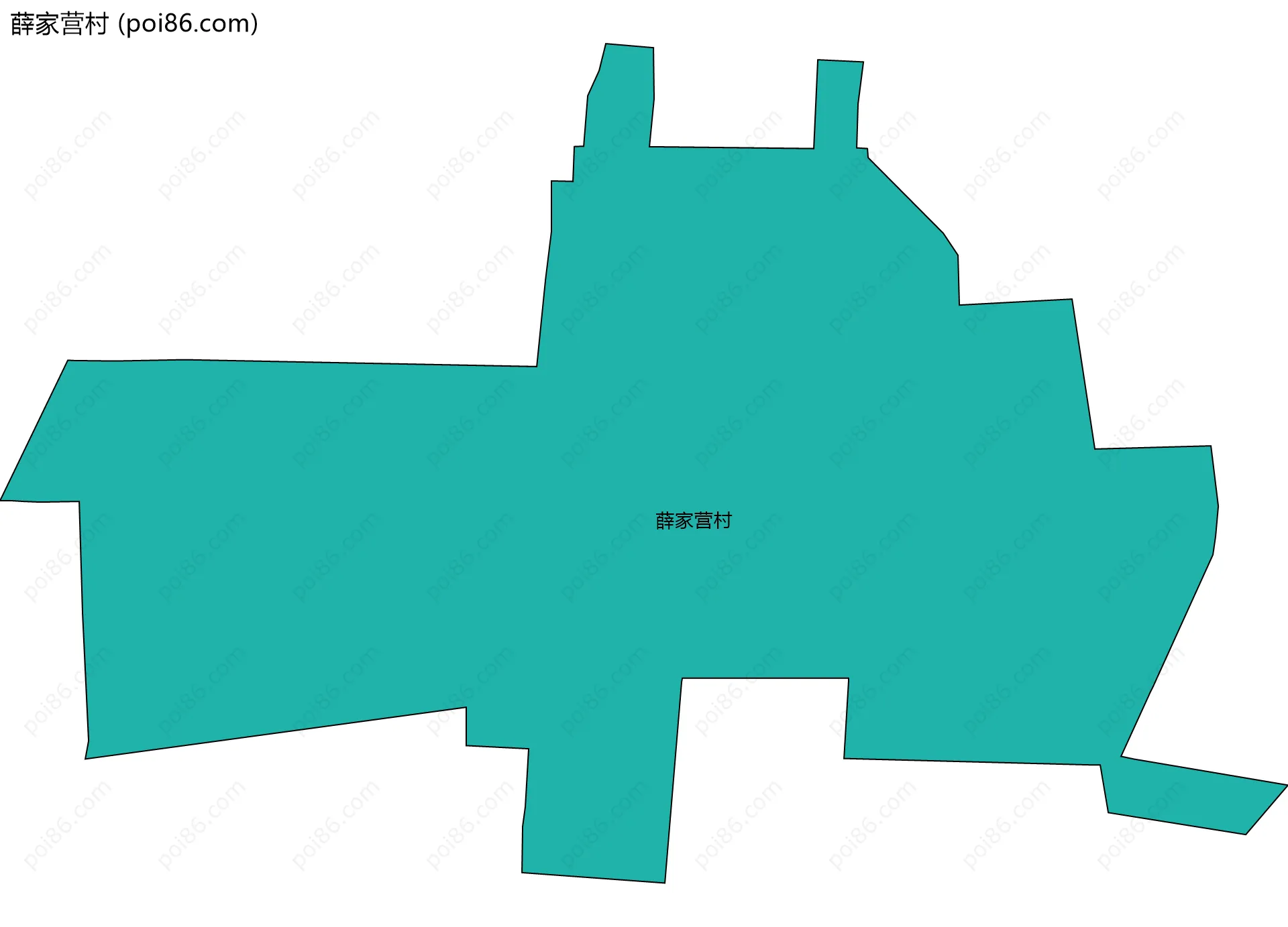 薛家营村边界地图