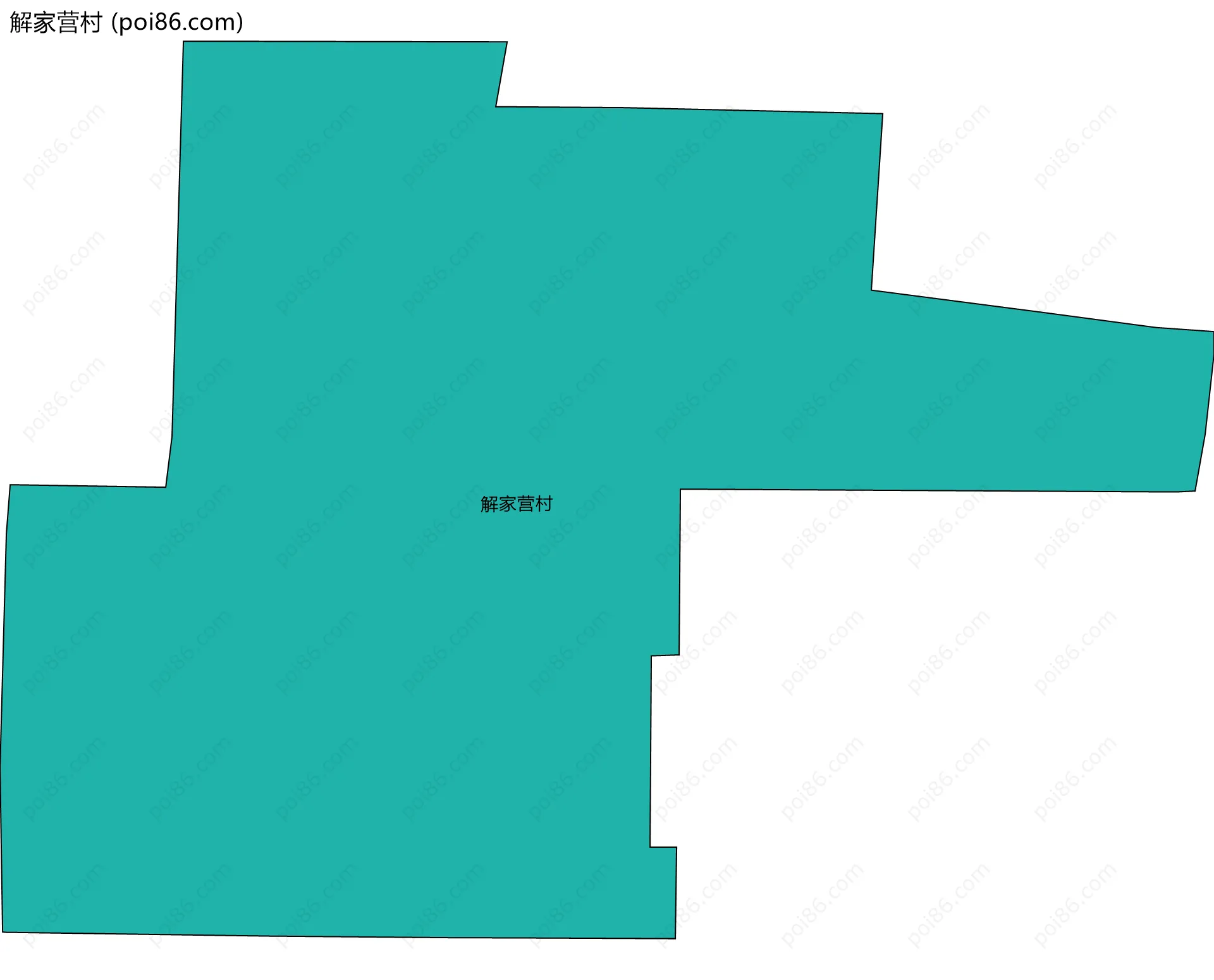 解家营村边界地图