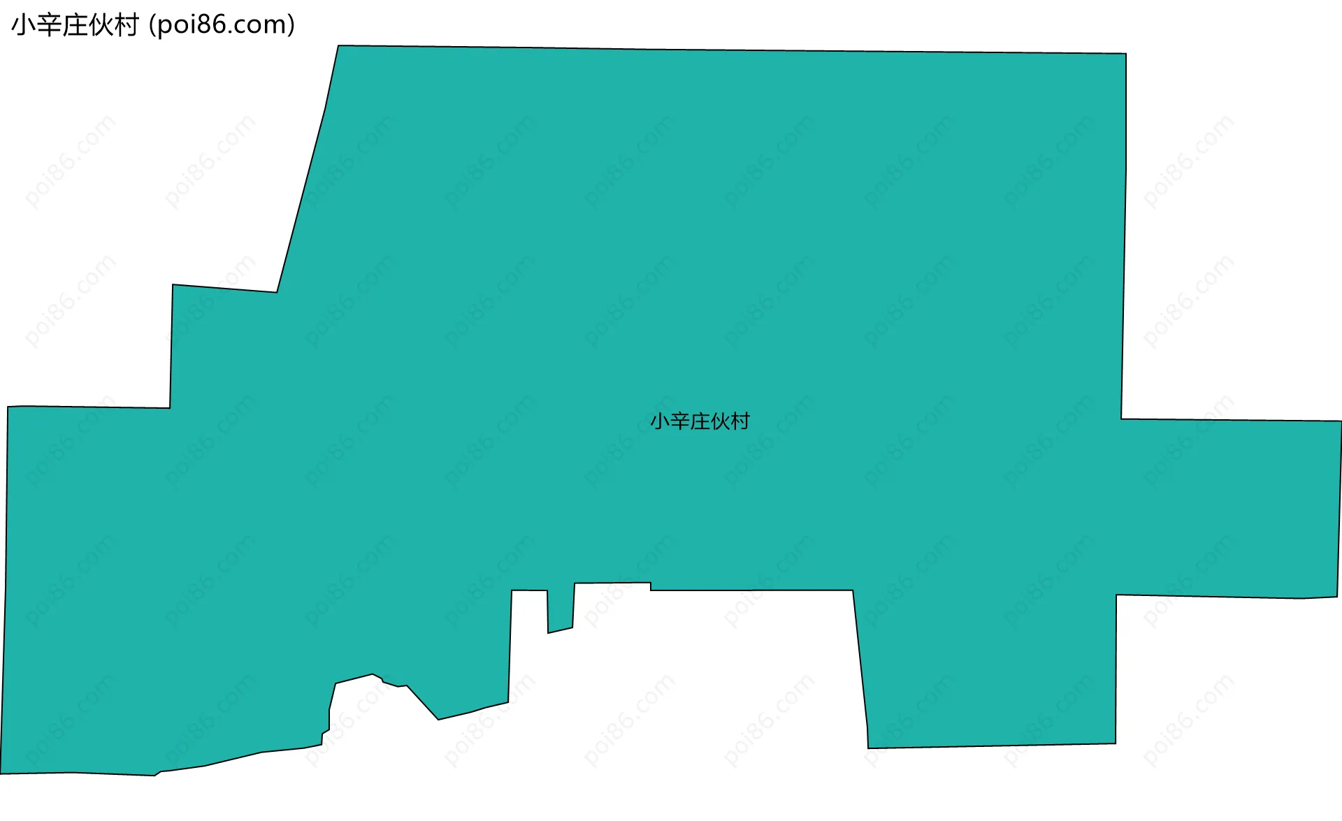 小辛庄伙村边界地图