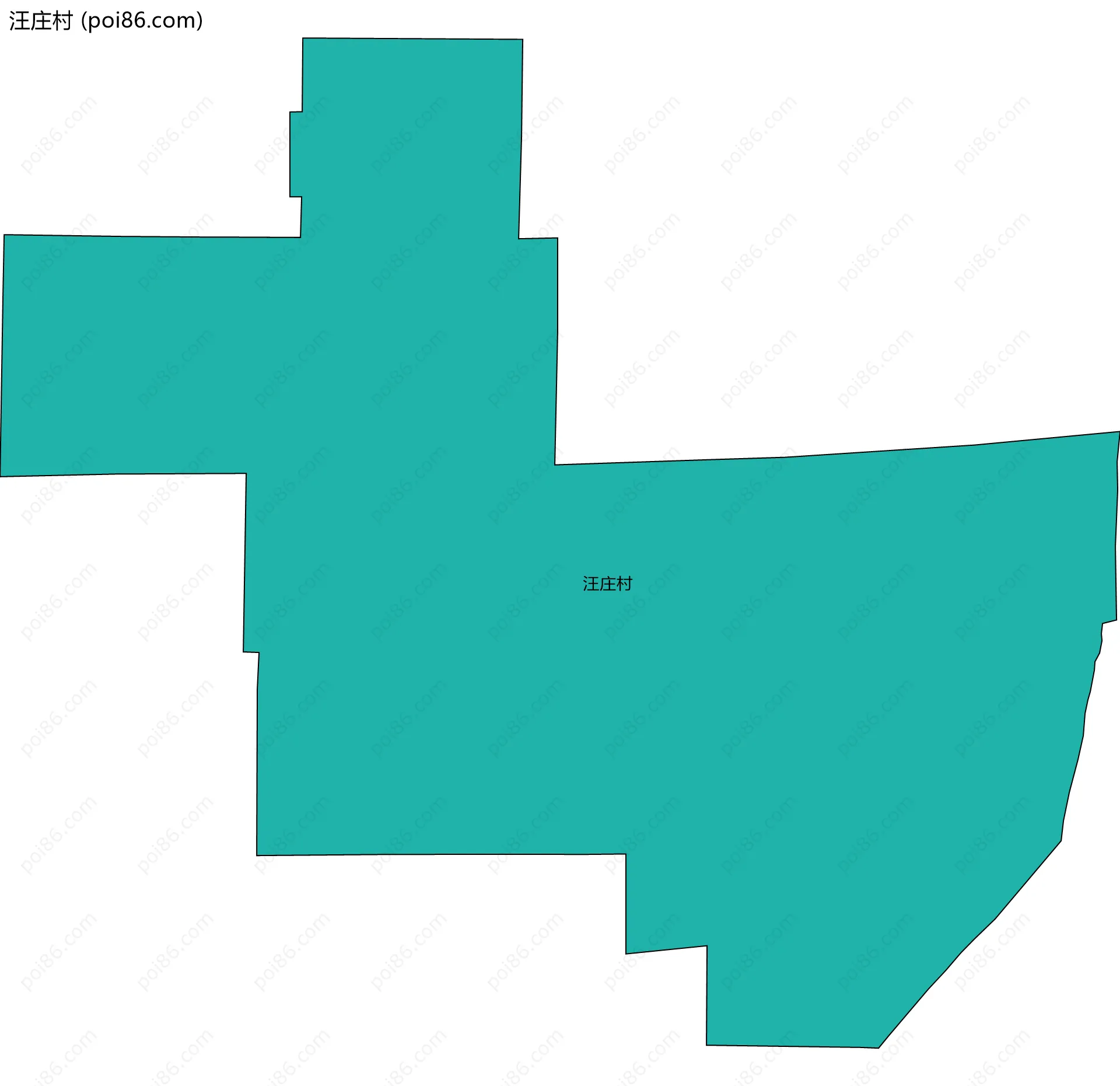 汪庄村边界地图