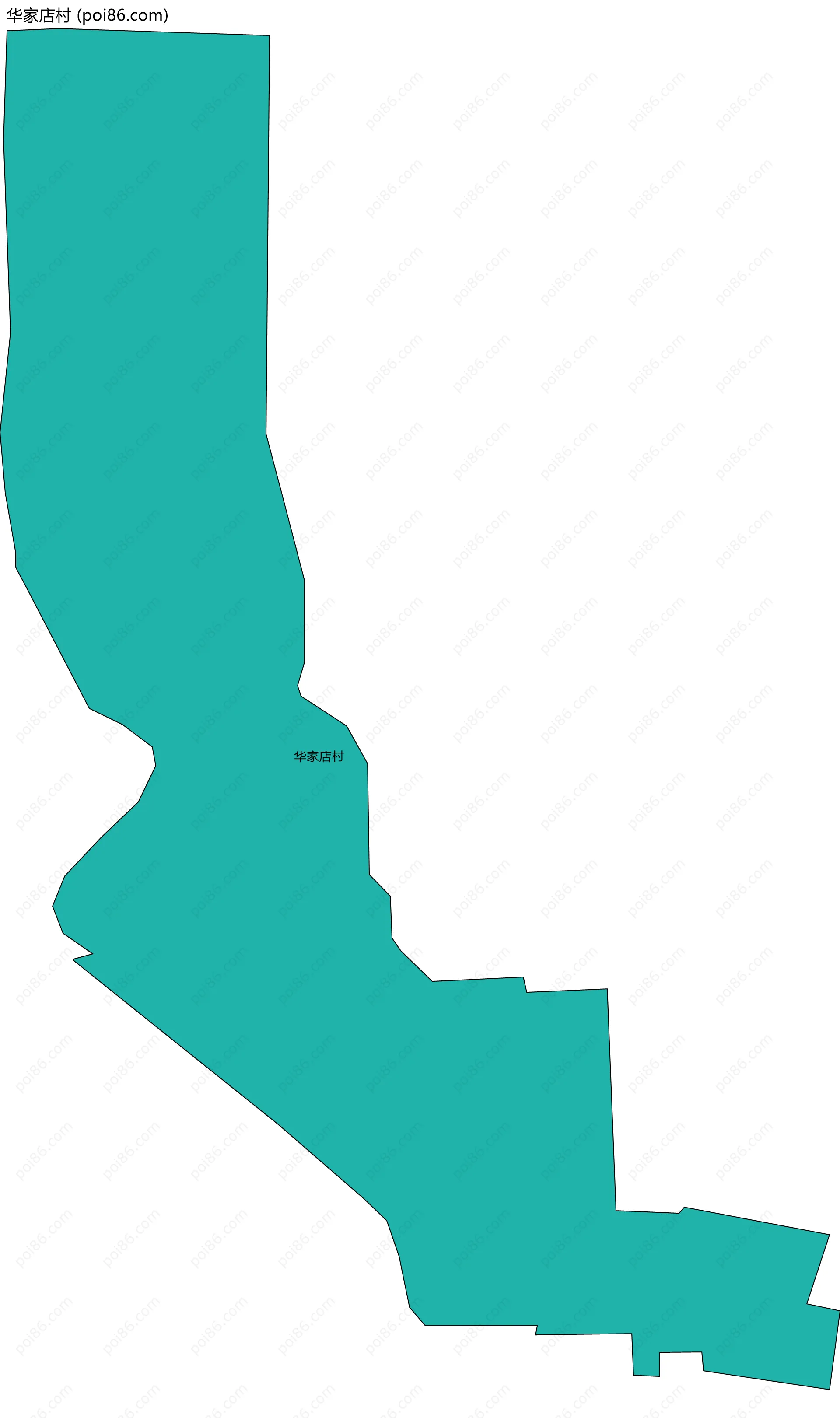 华家店村边界地图