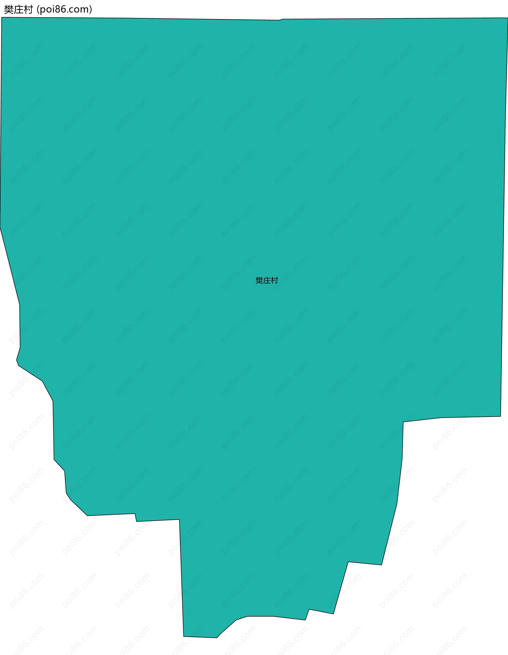 樊庄村边界地图