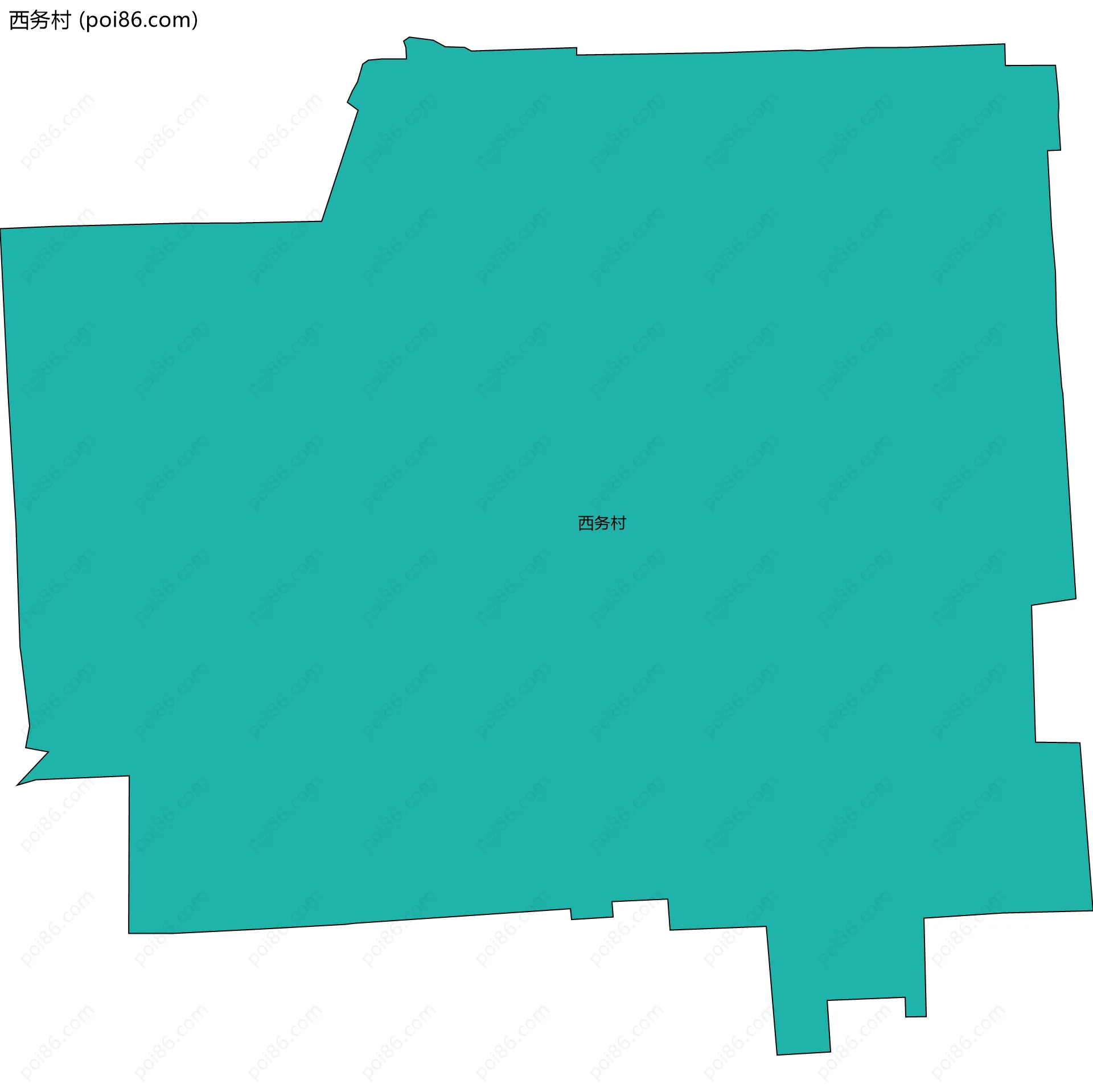 西务村边界地图