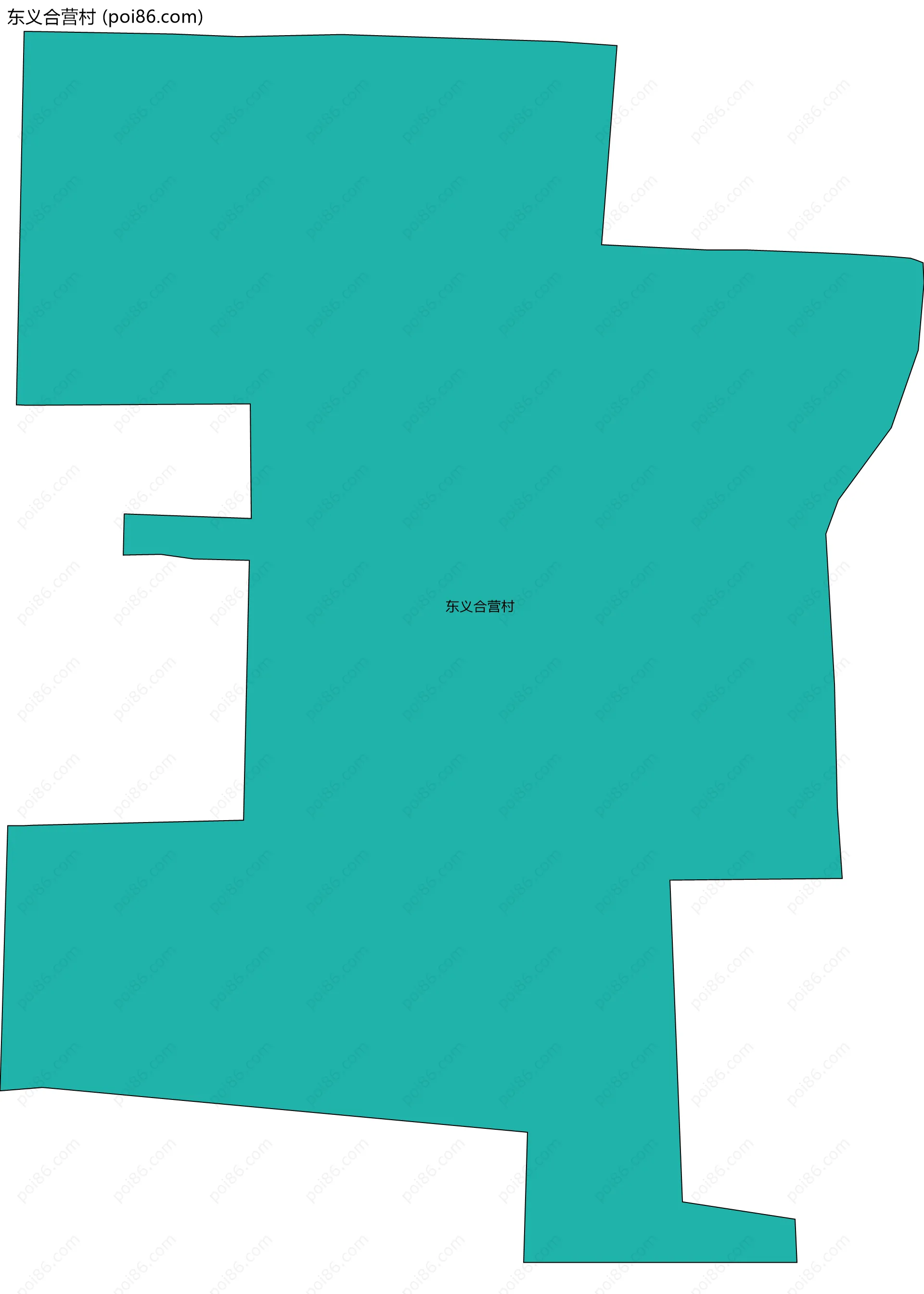 东义合营村边界地图