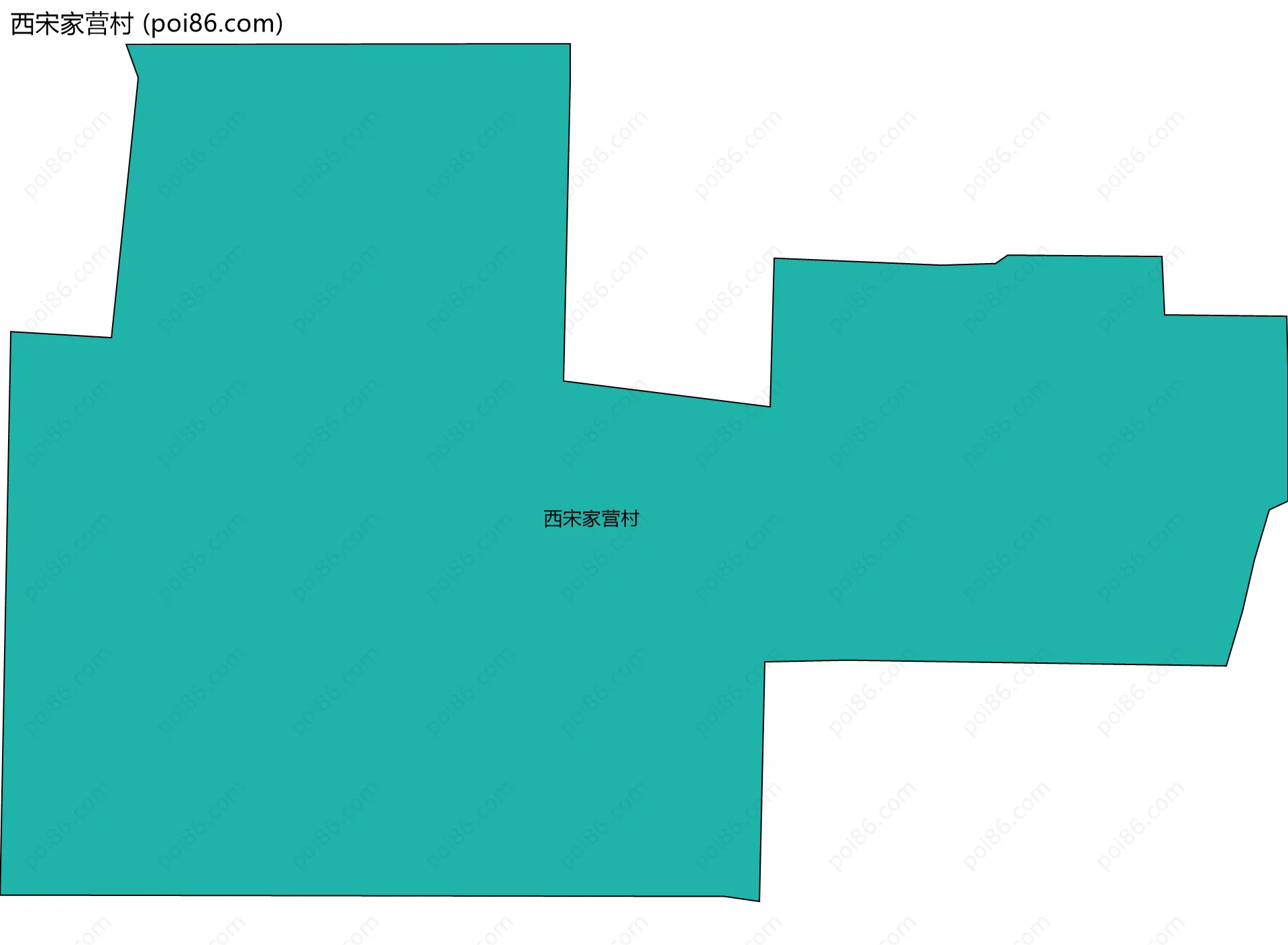 西宋家营村边界地图