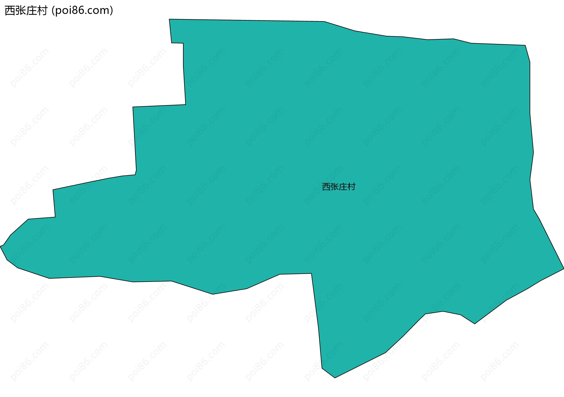 西张庄村边界地图